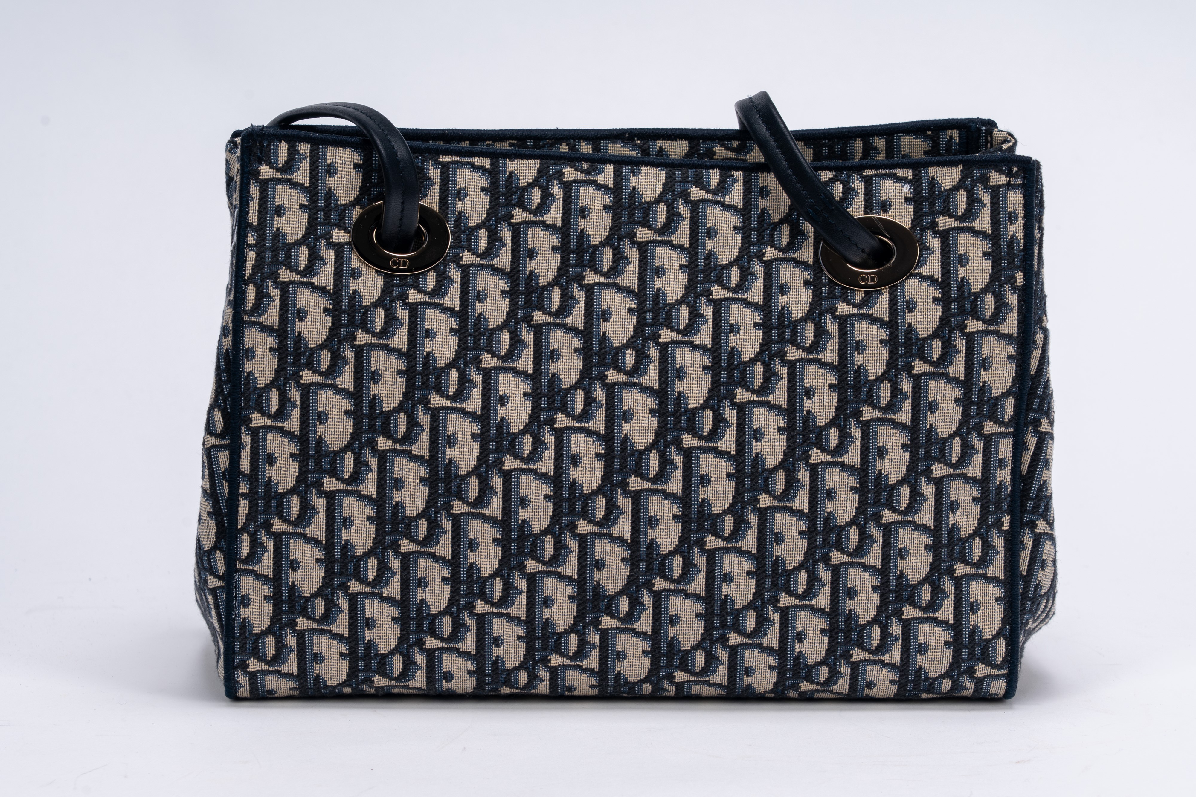 Christian Dior - Borsa shopper Promenade in tela Jacquard Dior Oblique blu