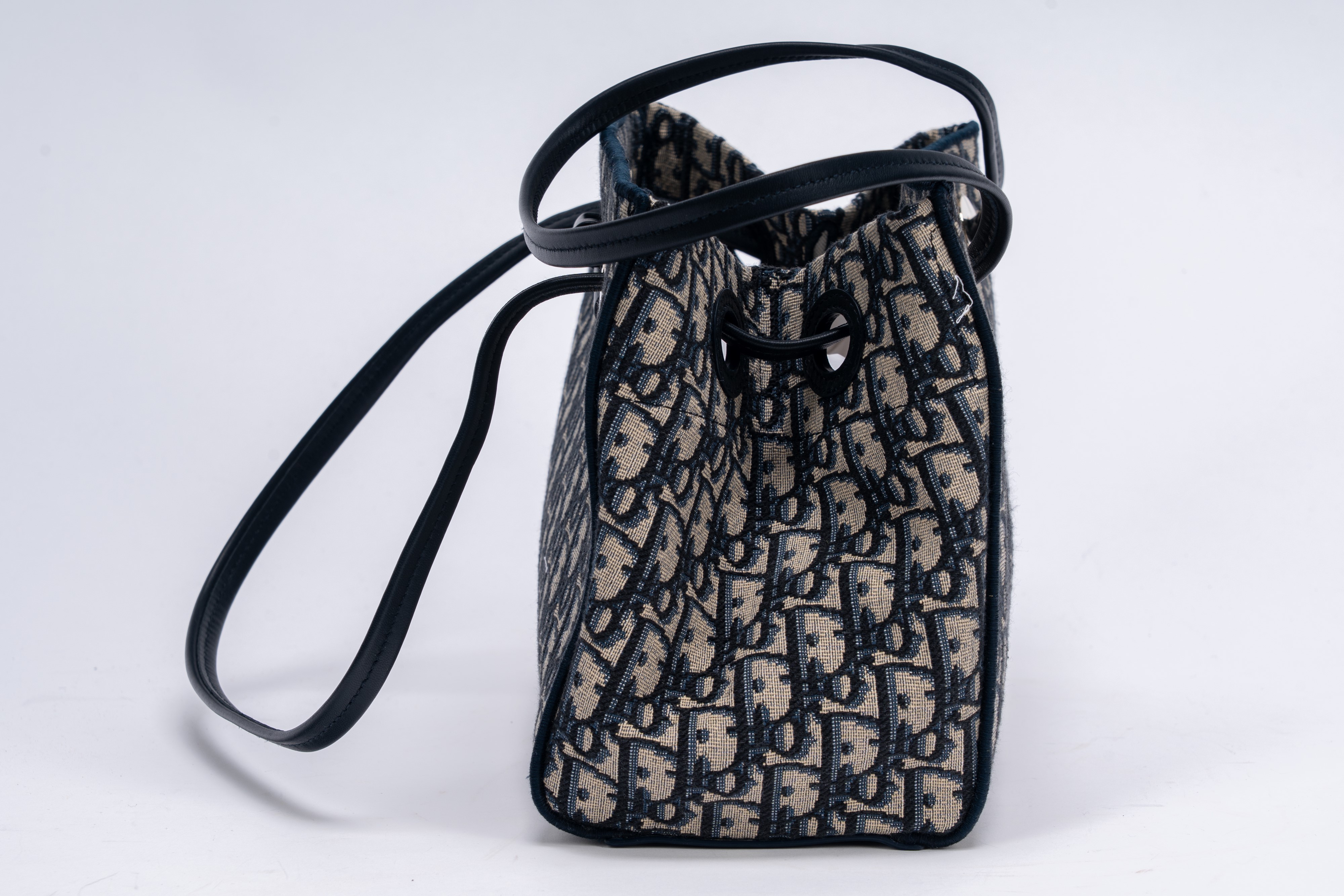 Christian Dior - Borsa shopper Promenade in tela Jacquard Dior Oblique blu
