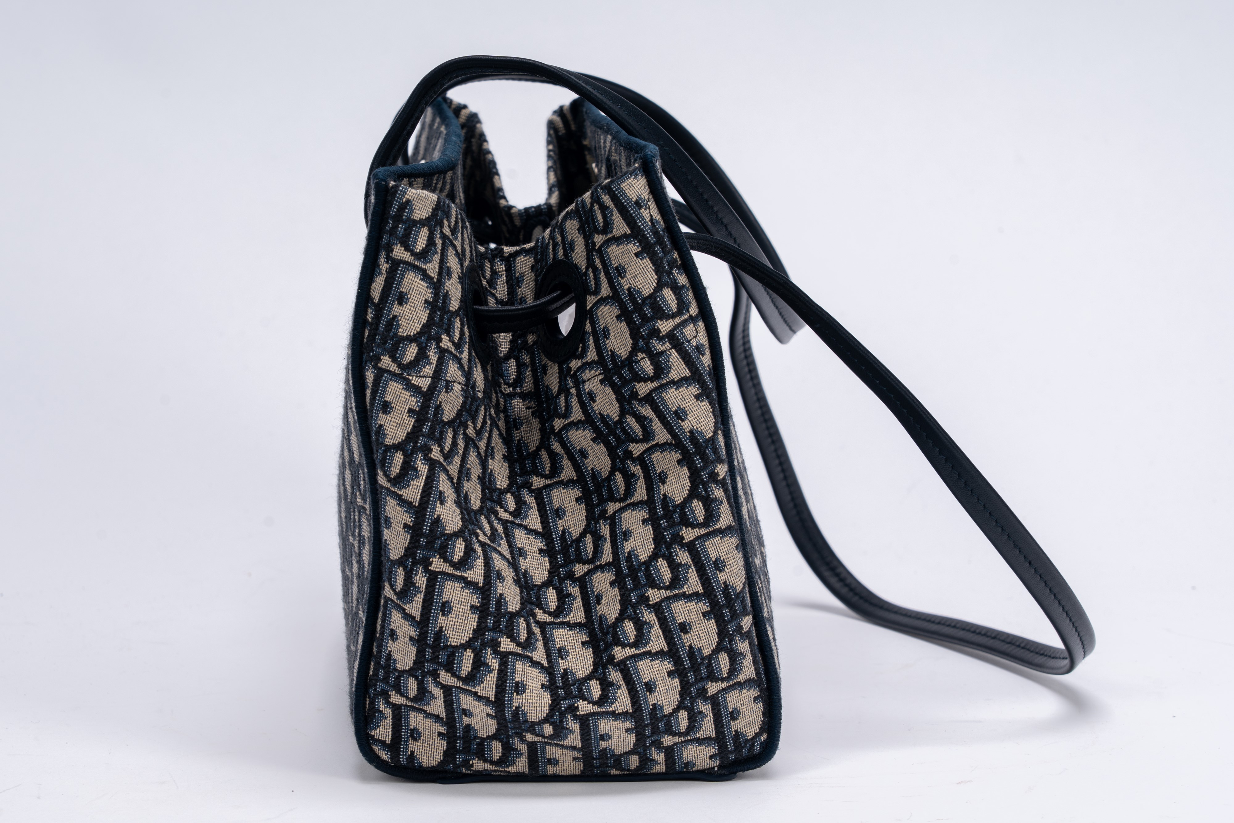 Christian Dior - Borsa shopper Promenade in tela Jacquard Dior Oblique blu