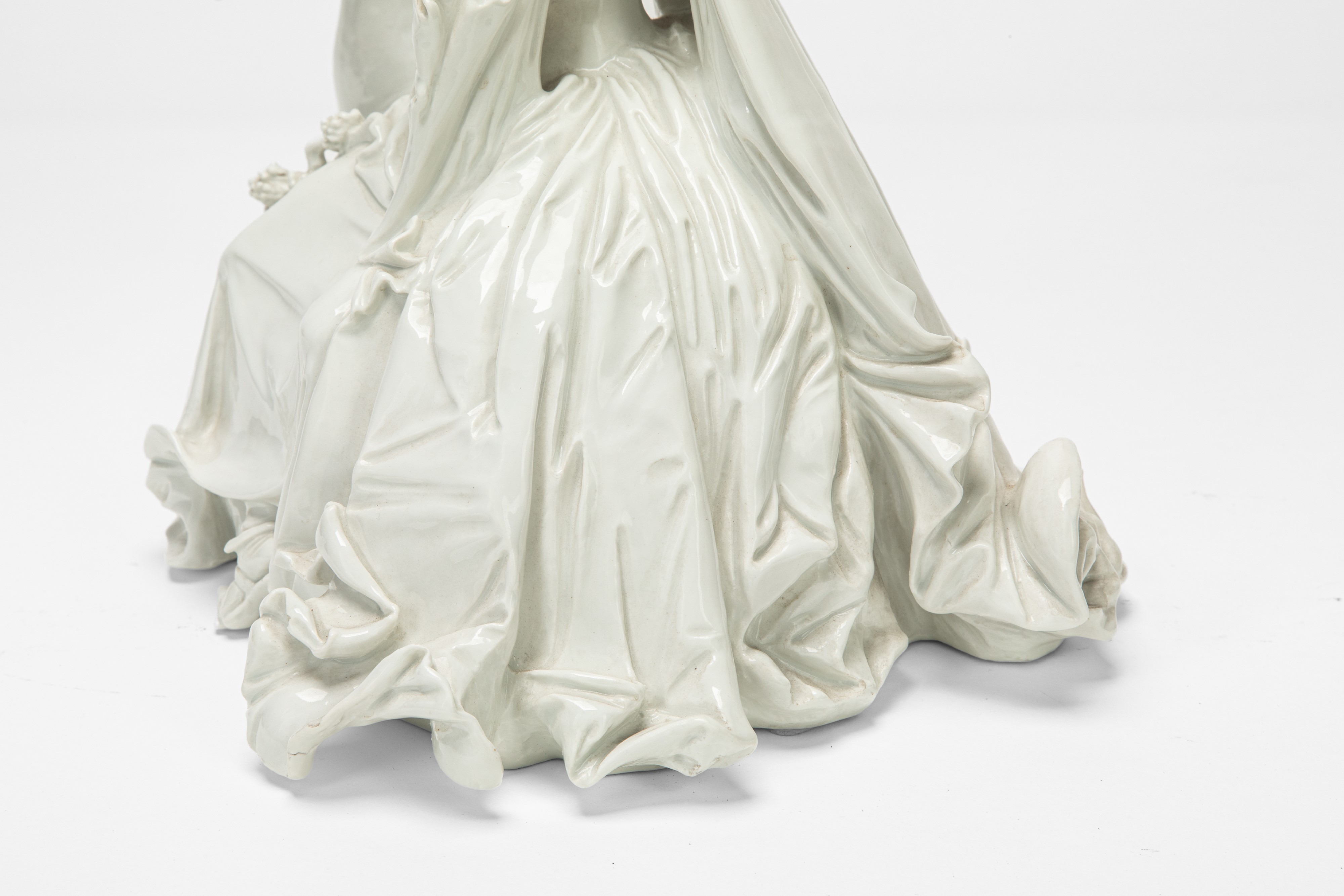Paul Scheurich, Dama su cerva (modello), statuetta in porcellana Meissen, XX secolo