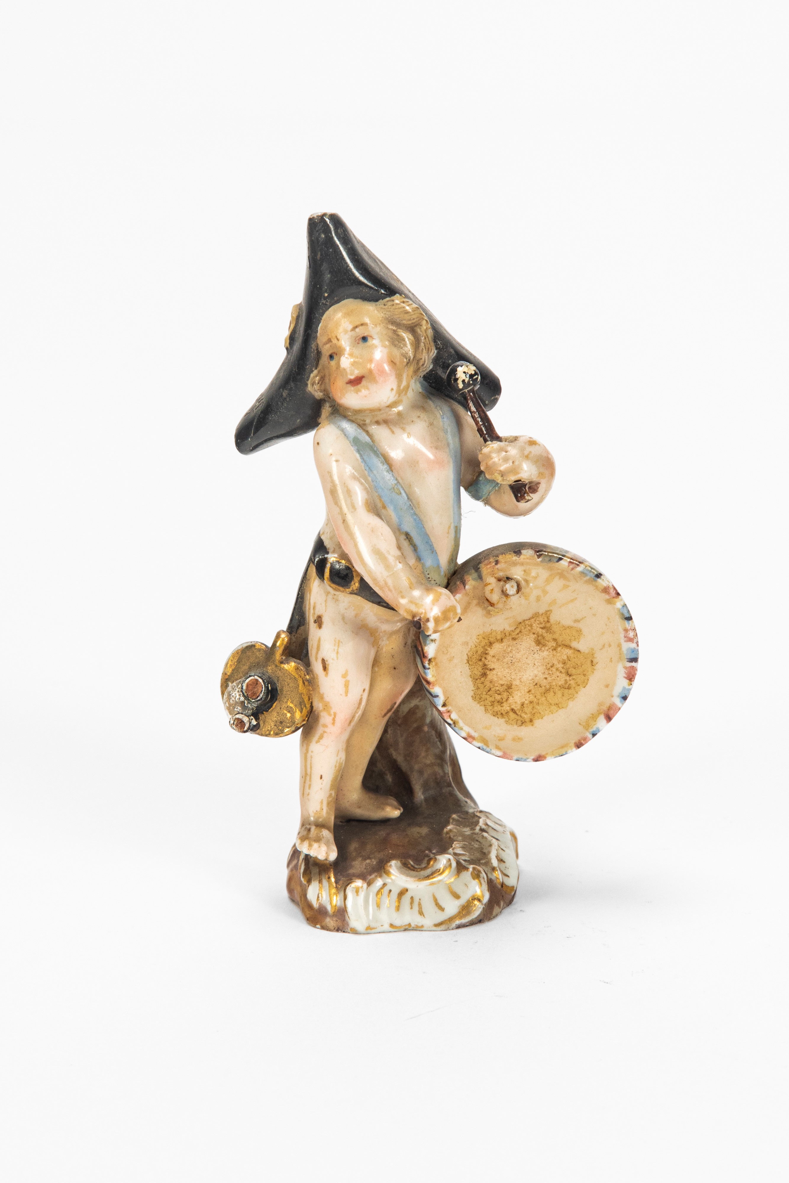 Manifattura di Meissen e Manifattura di Vienna, Due figure in porcellana policroma (XVIII secolo)