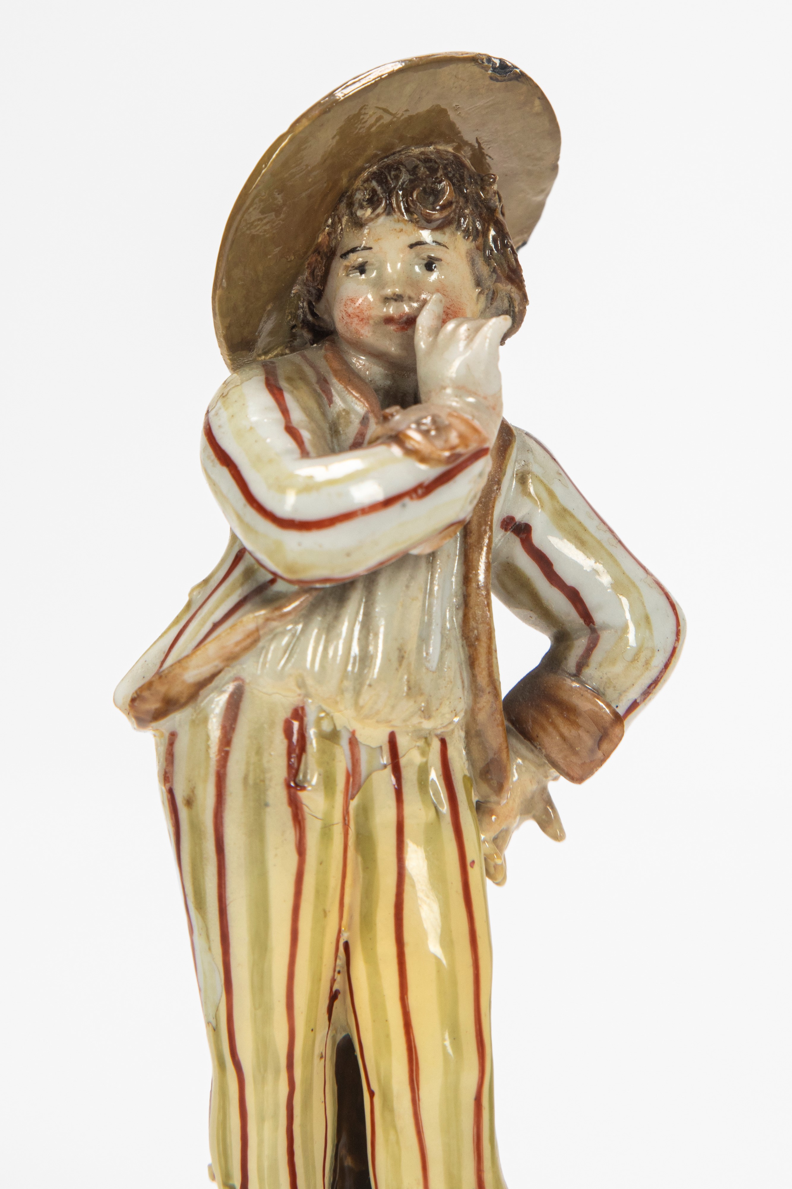 Figura maschile, porcellana policroma (probabilmente Venezia, XVIII secolo)