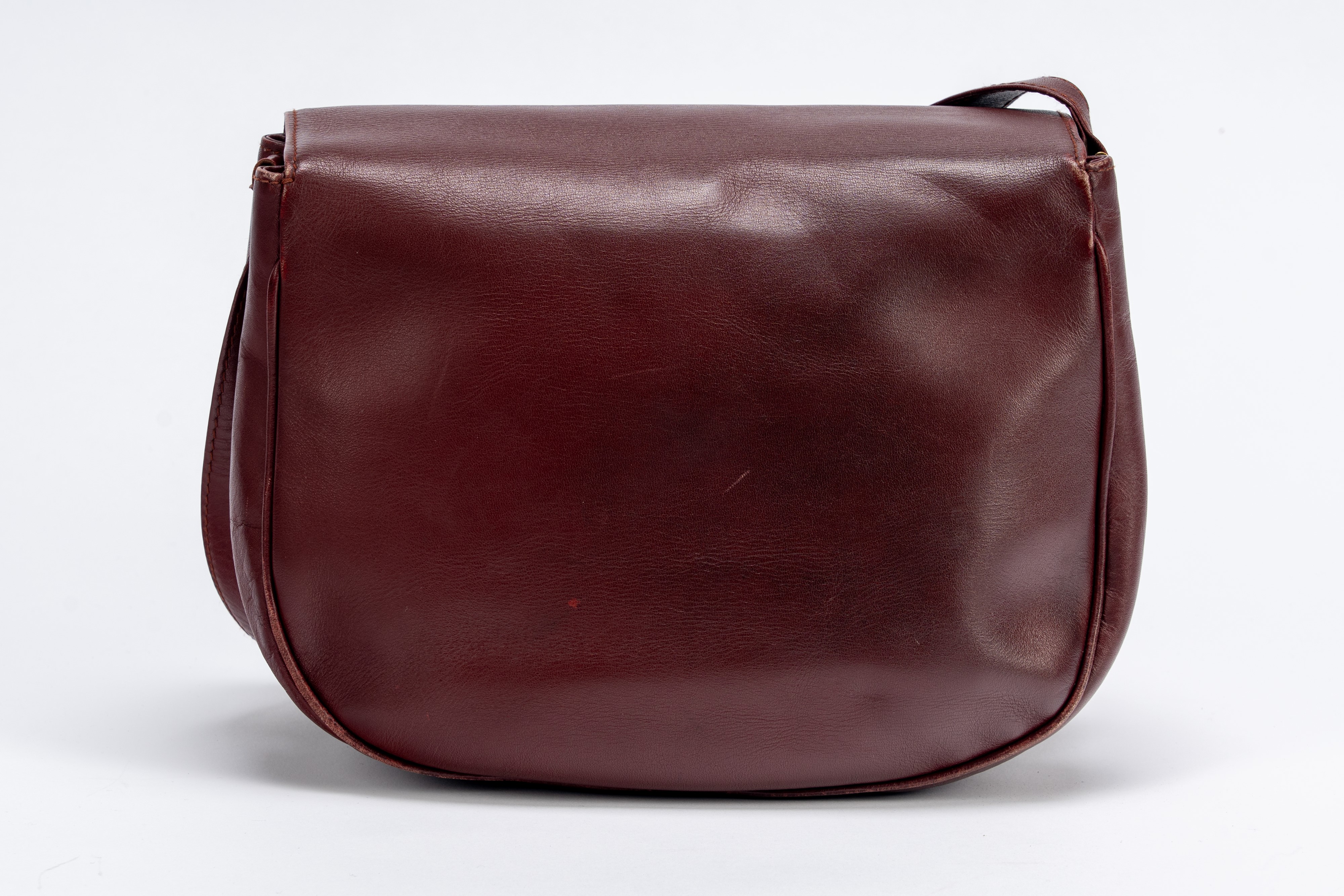 Must De Cartier - Borsa, in pelle burgundy con tracolla regolabile