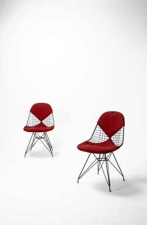 Coppia di sedie modello 'Wire Chair DKR'