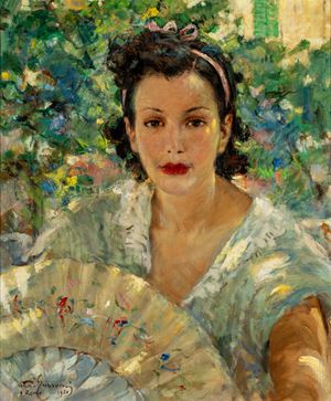 Ritratto di donna con ventaglio