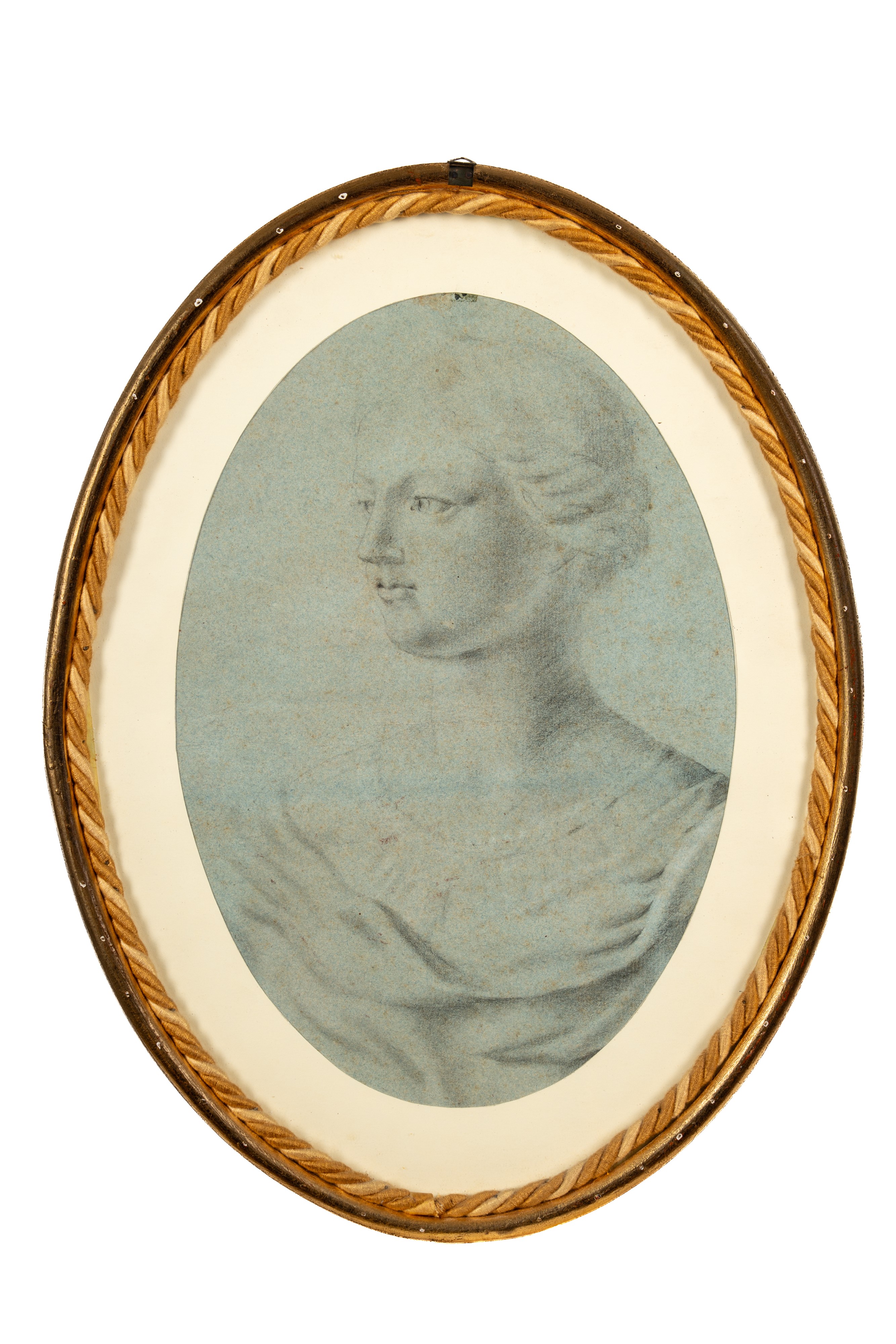 Scuola Neoclassica - Ritratto di fanciulla con fermaglio sulla veste