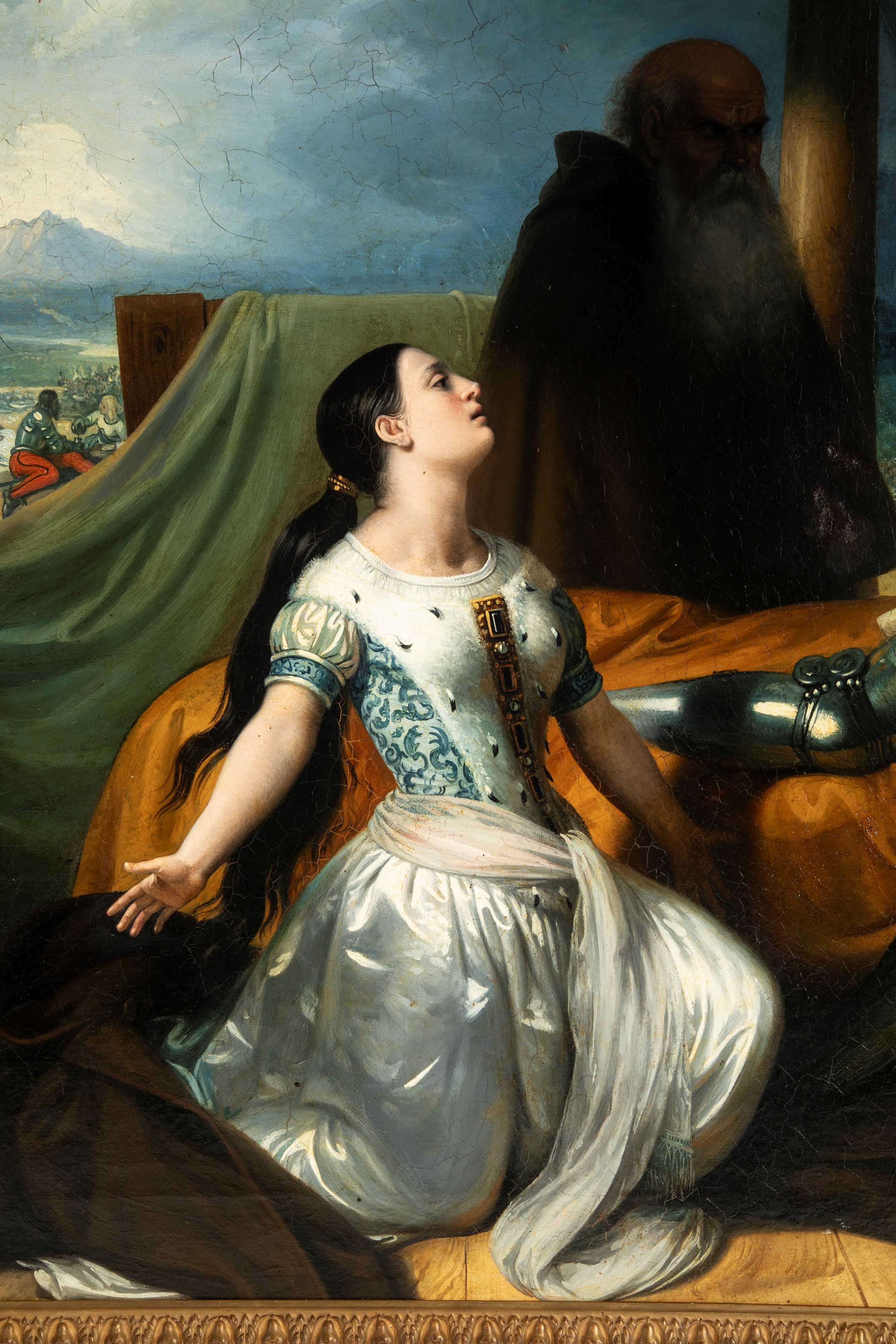 Francesco Mensi - Isabella, regina di Napoli, prostrata dinanzi al principe Orsini, duca di Taran...