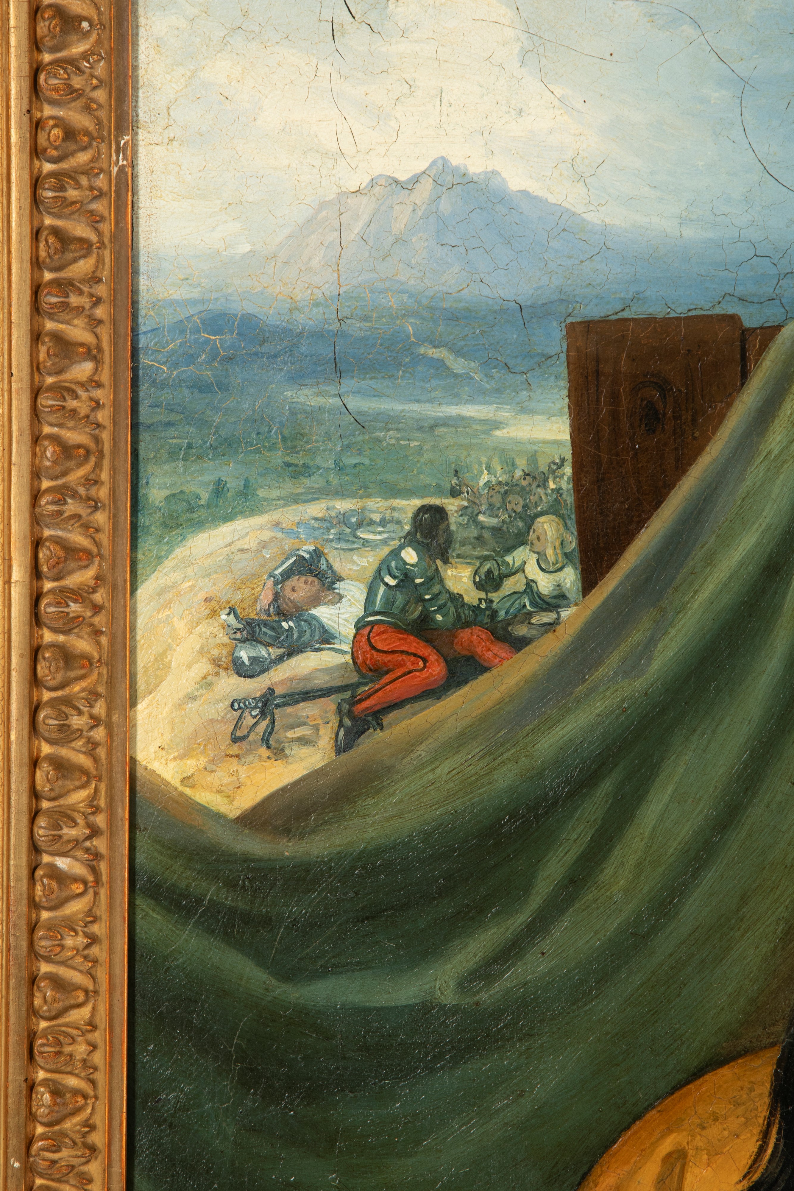 Francesco Mensi - Isabella, regina di Napoli, prostrata dinanzi al principe Orsini, duca di Taran...
