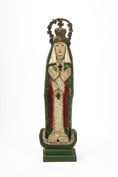 Madonna di Guadalupe, scultura in legno scolpito e policromo, secolo XIX