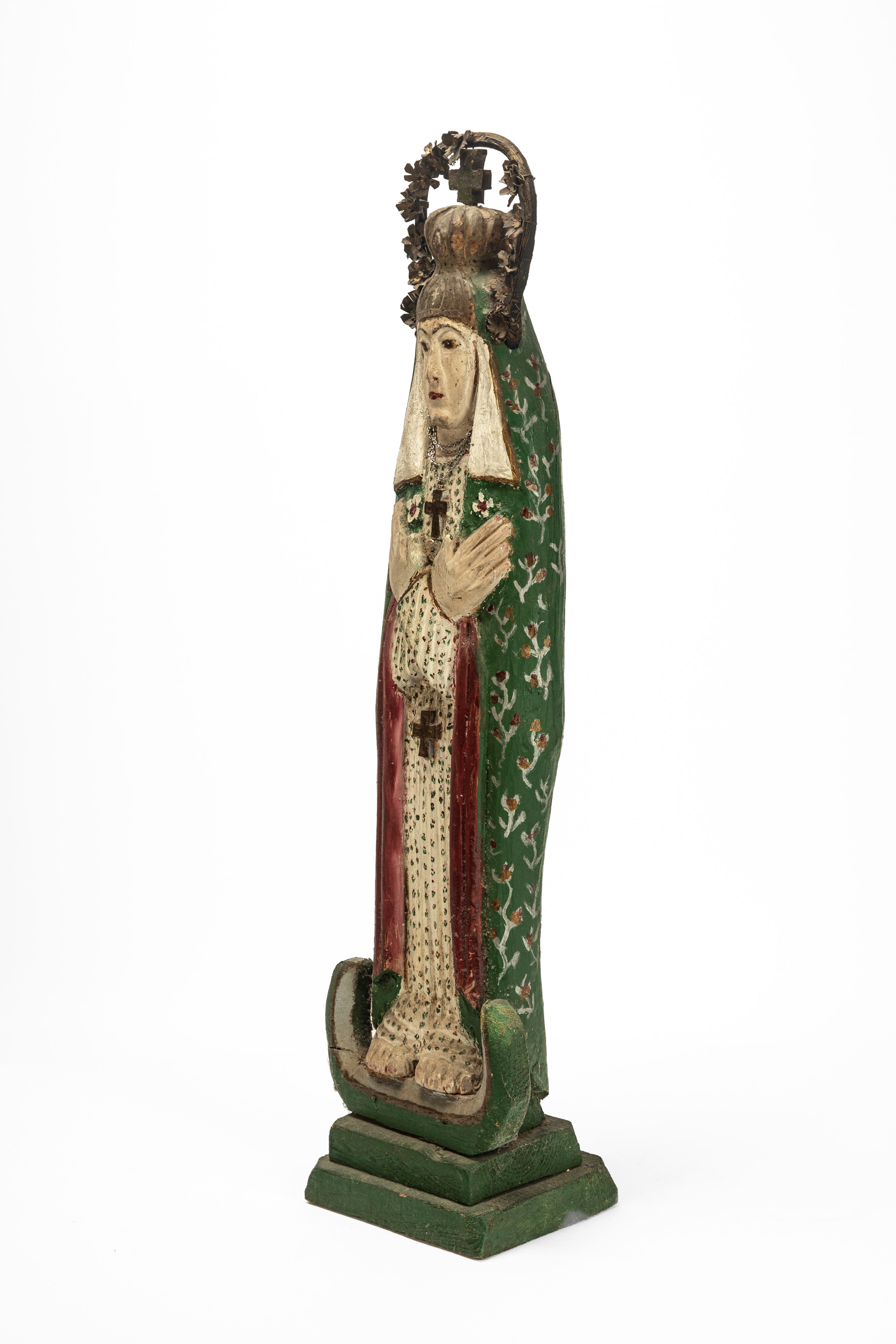 Madonna di Guadalupe, scultura in legno scolpito e policromo, secolo XIX