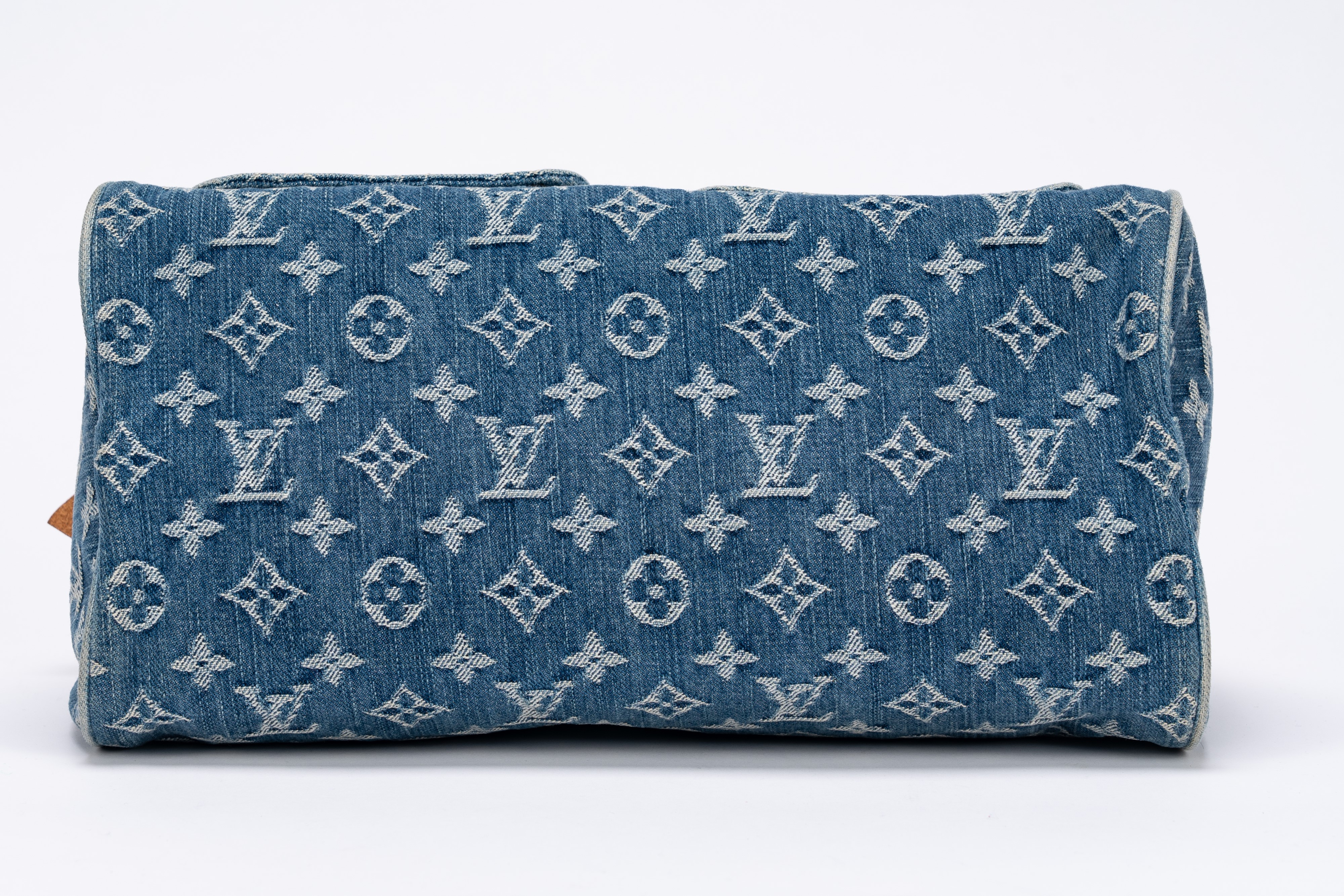 Louis Vuitton - Borsa Neo Speedy con monogramma, tela denim e vacchetta, 2005