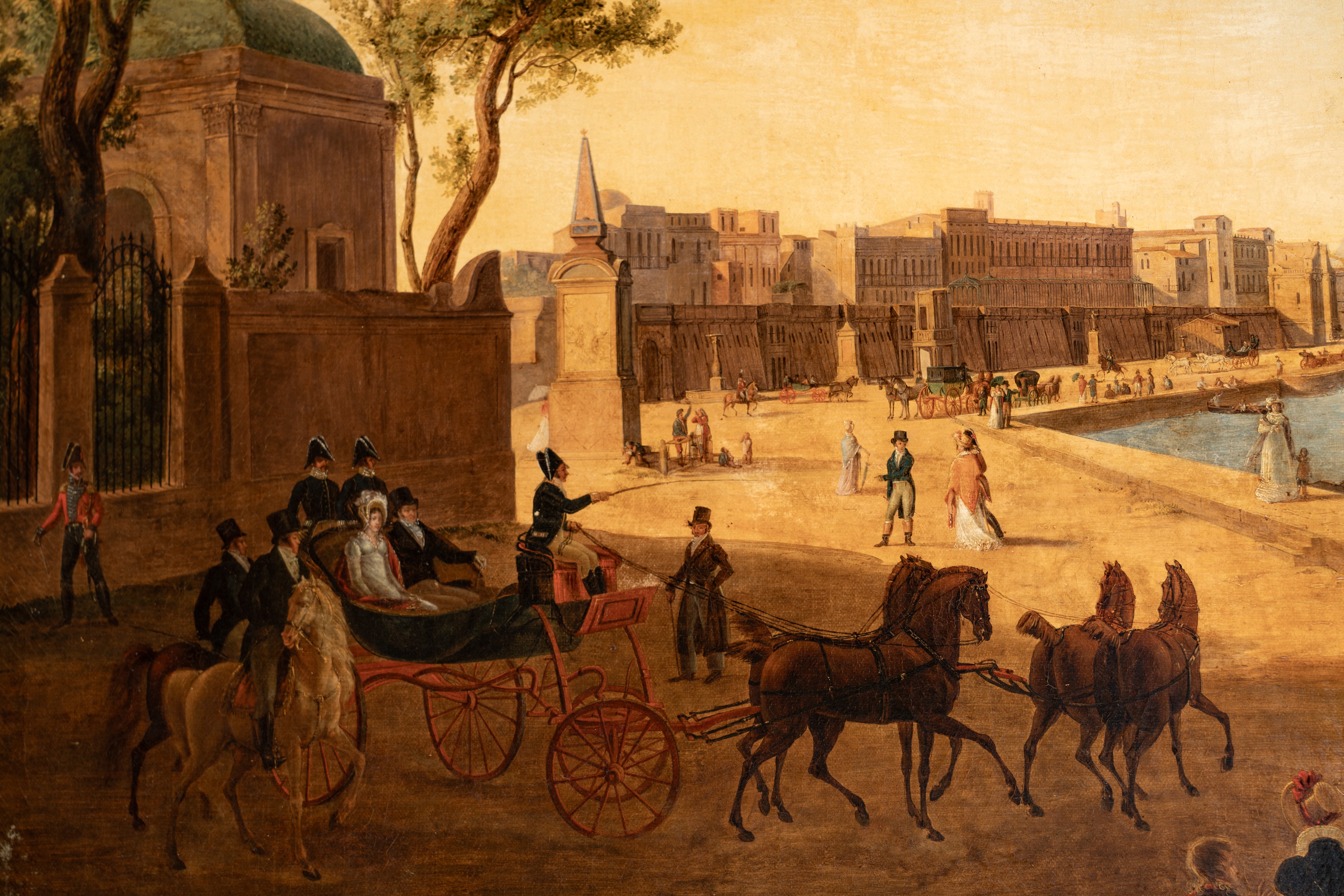 Scuola Dell'italia Meridionale, Inizio Secolo XIX - Veduta di Palermo con il Monte Pellegrino, ol...