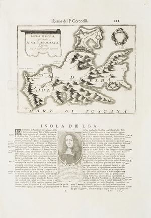 Isola d'Elba già detta Ilva e Aethalia (recto); Città e fortezza di Livorno