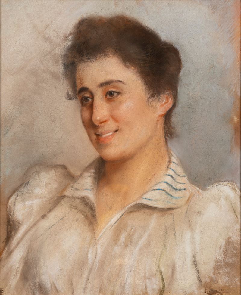 Vincenzo Caprile - Ritratto di giovane donna sorridente
