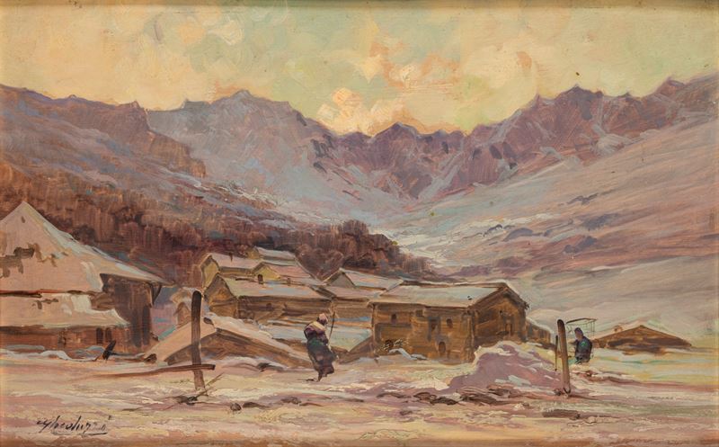 Cesare Gheduzzi - Monte Rosa al tramonto