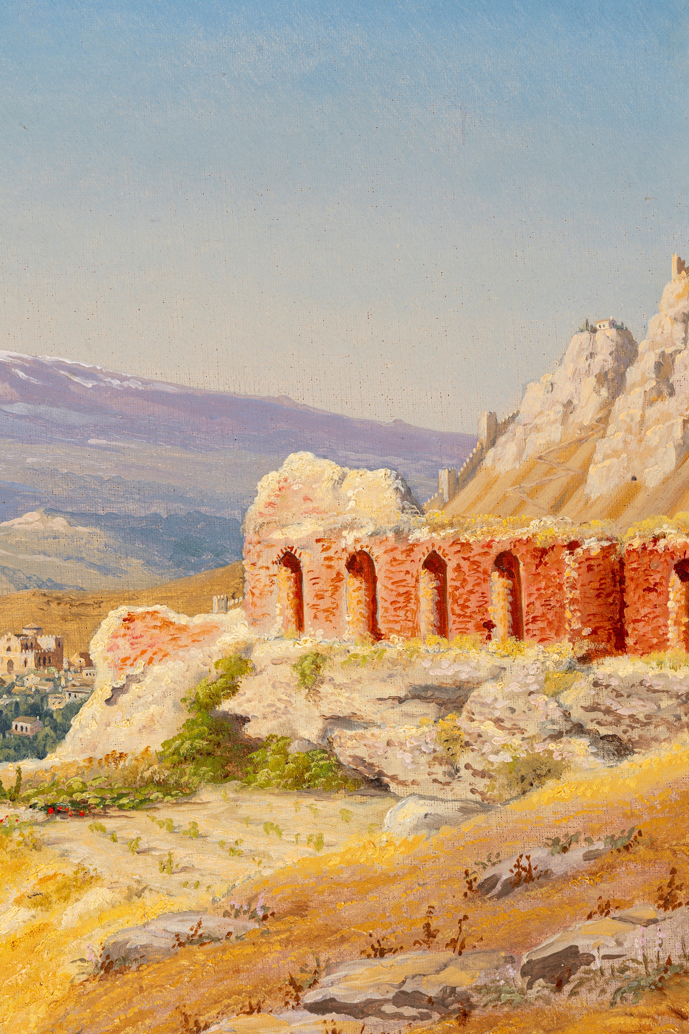 Scuola Europea, Seconda Metà del XIX Secolo - Scuola europea, Il teatro antico di Taormina con l’...