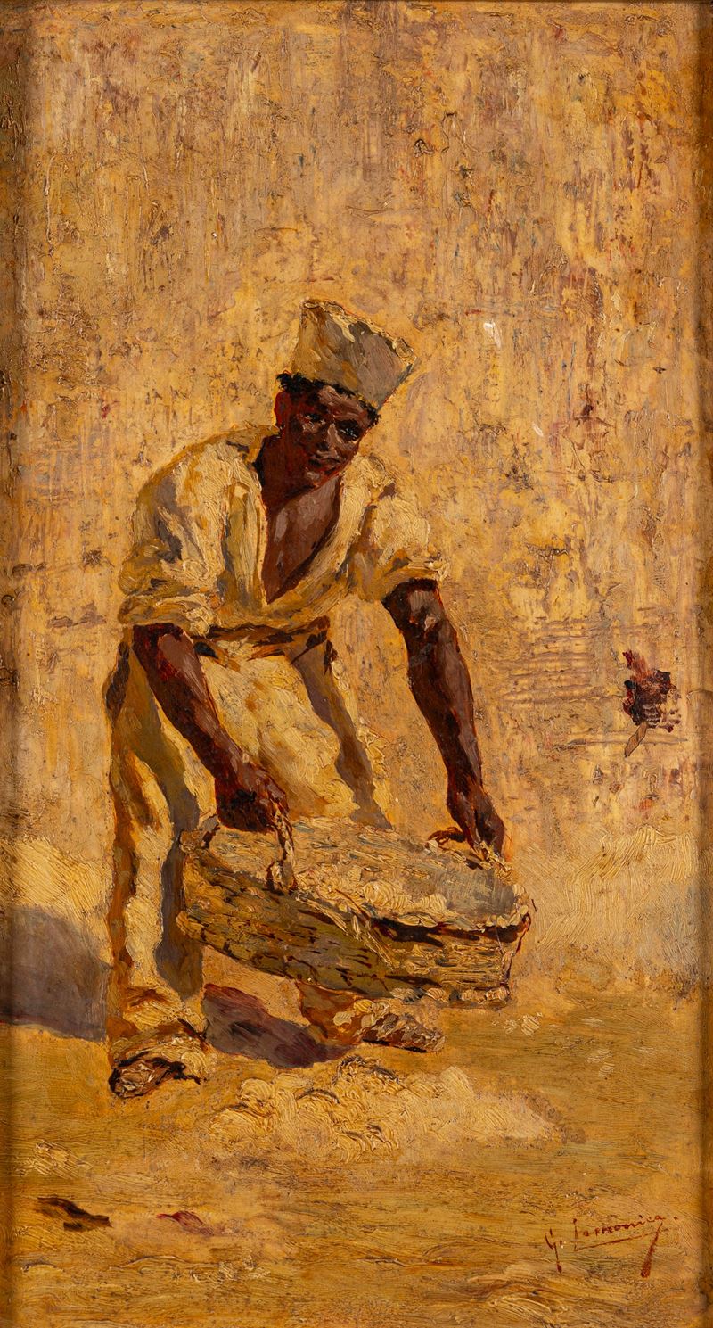 Giuseppe Lamonica - Giovane arabo con cesto