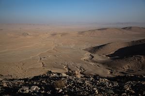 Qalamun Desert from the summit above the Deir Mar Musa al-Habashi Monastery. Syria.