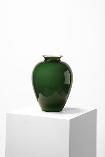 Vaso in vetro soffiato incamiciato, 1989