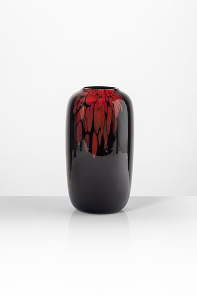 Venini, Vaso della serie “Lacche” in vetro, 1979