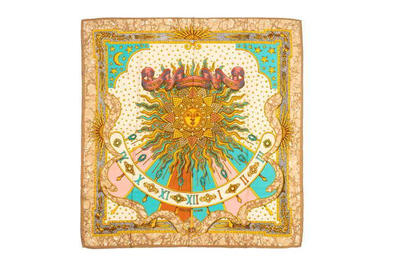 Hermès - Joachim Metz, Foulard “Carpe Diem” in seta (1994)