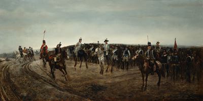 R. C. Woodville, Before Leuthen, olio su tela (1879)