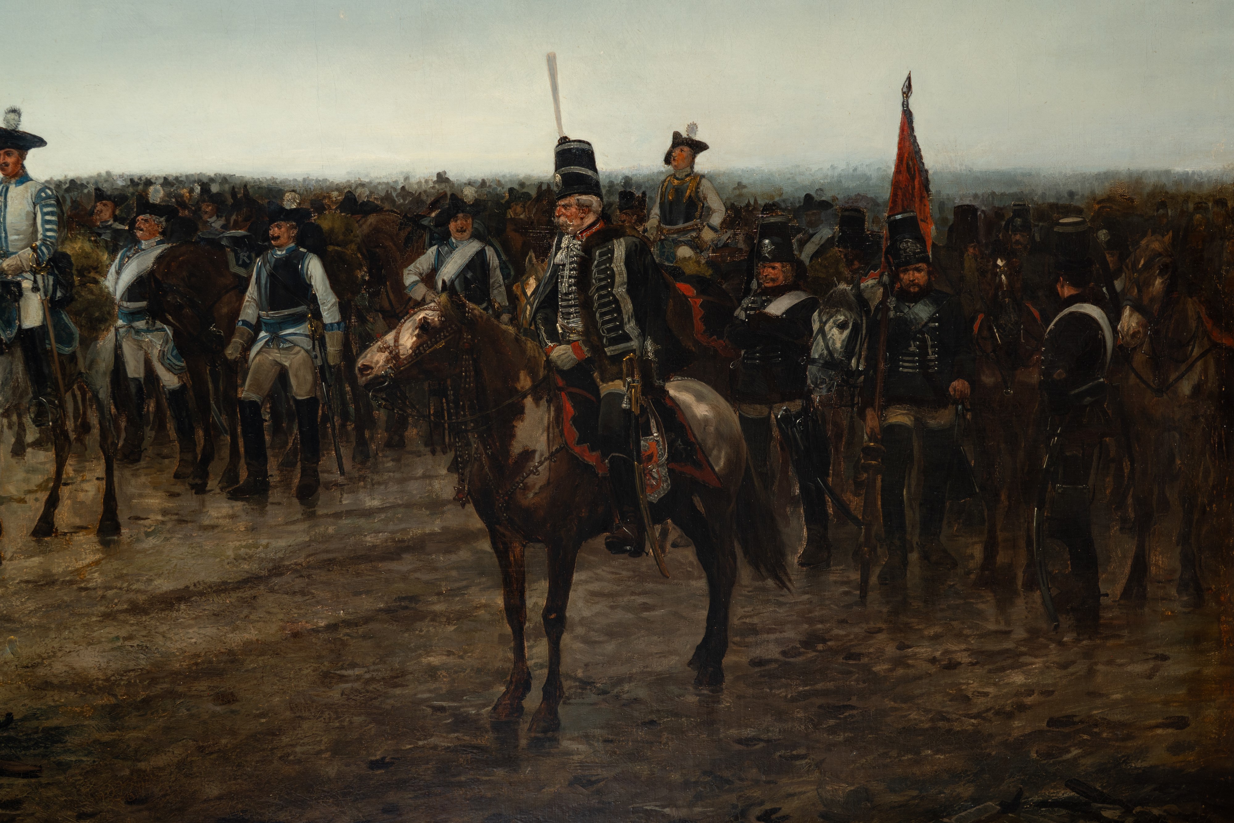 Attribuito a Richard Caton Woodville II - R. C. Woodville, Before Leuthen, olio su tela (1879)