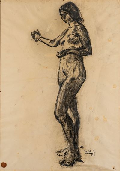 Nudo di donna (carboncino su carta)