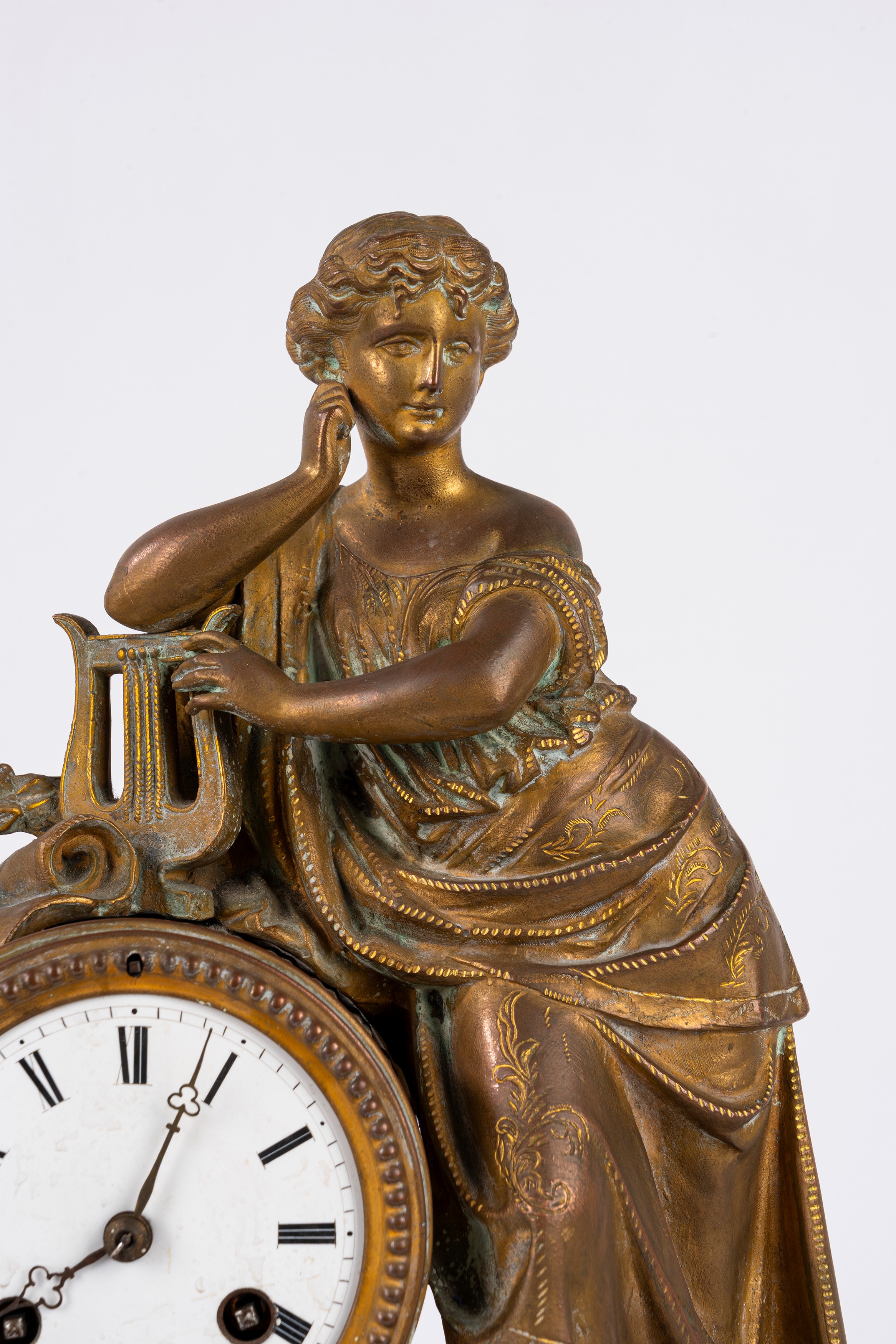 Pendola, bronzo dorato e alabastro, fine secolo XIX