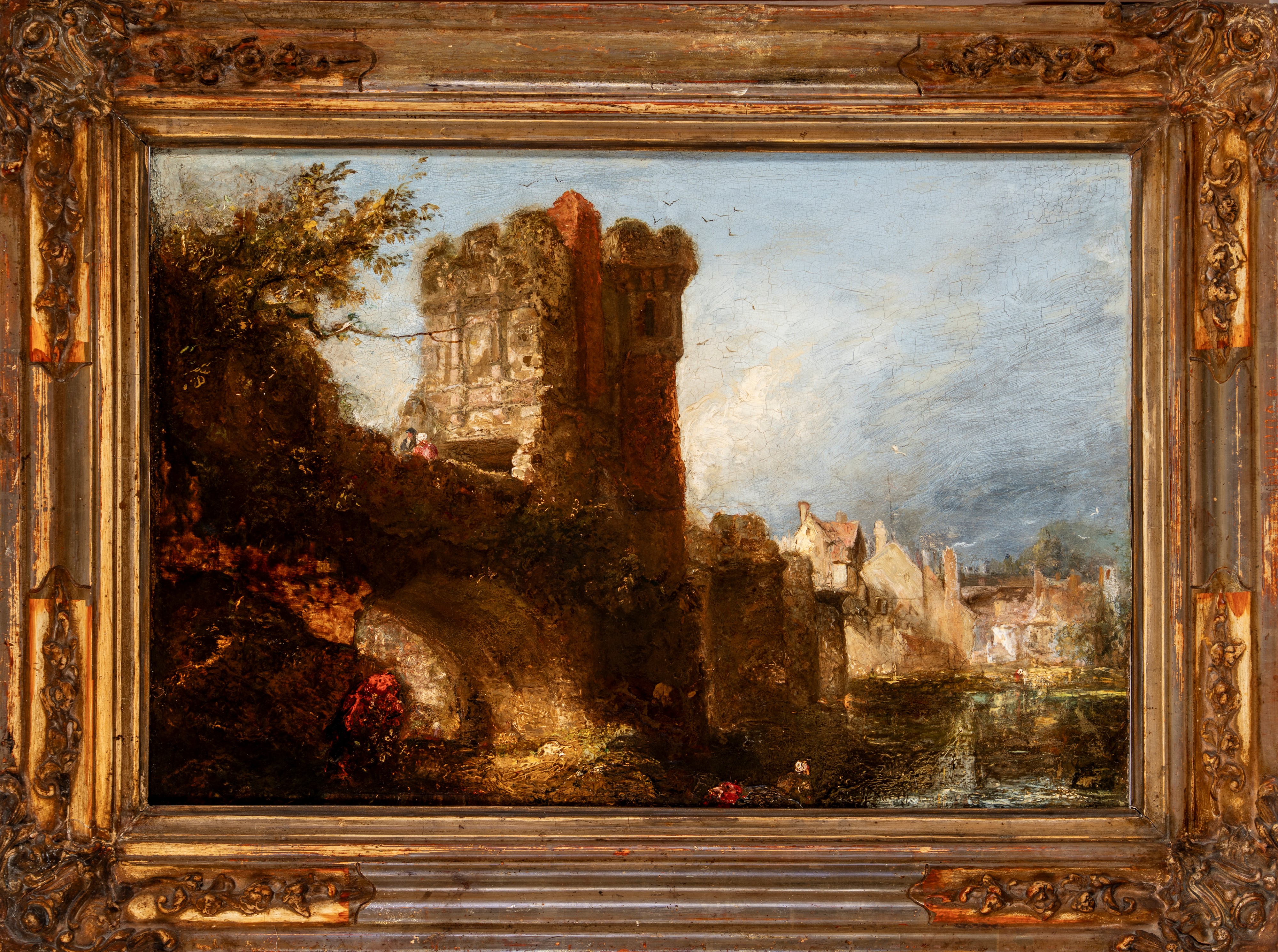 Scuola Inglese, Secolo XIX - Scuola inglese, Shrewsbury, Old St George's Bridge, olio su tavola