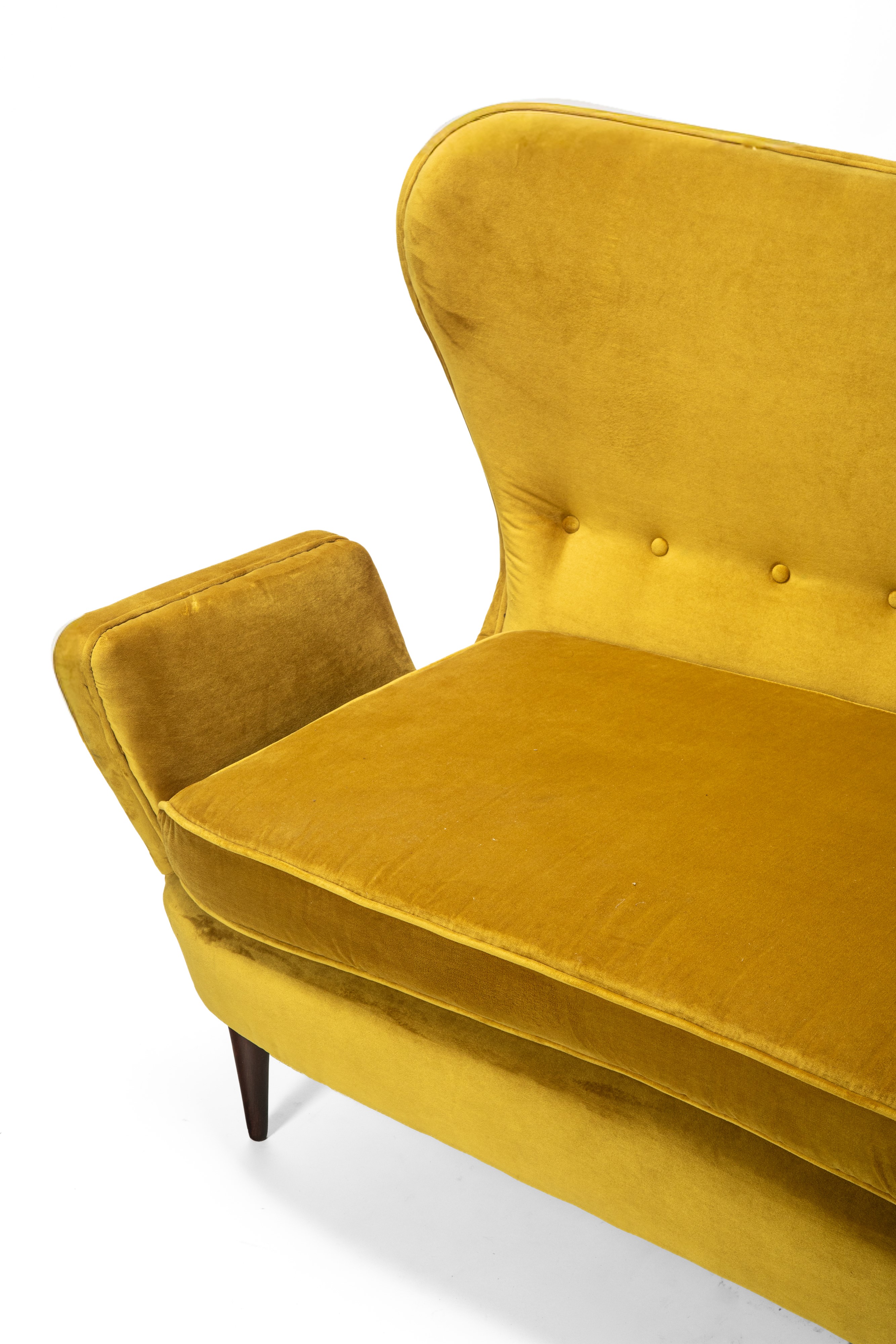 Manifattura Italiana - Divano, legno e tessuto, 1950 circa