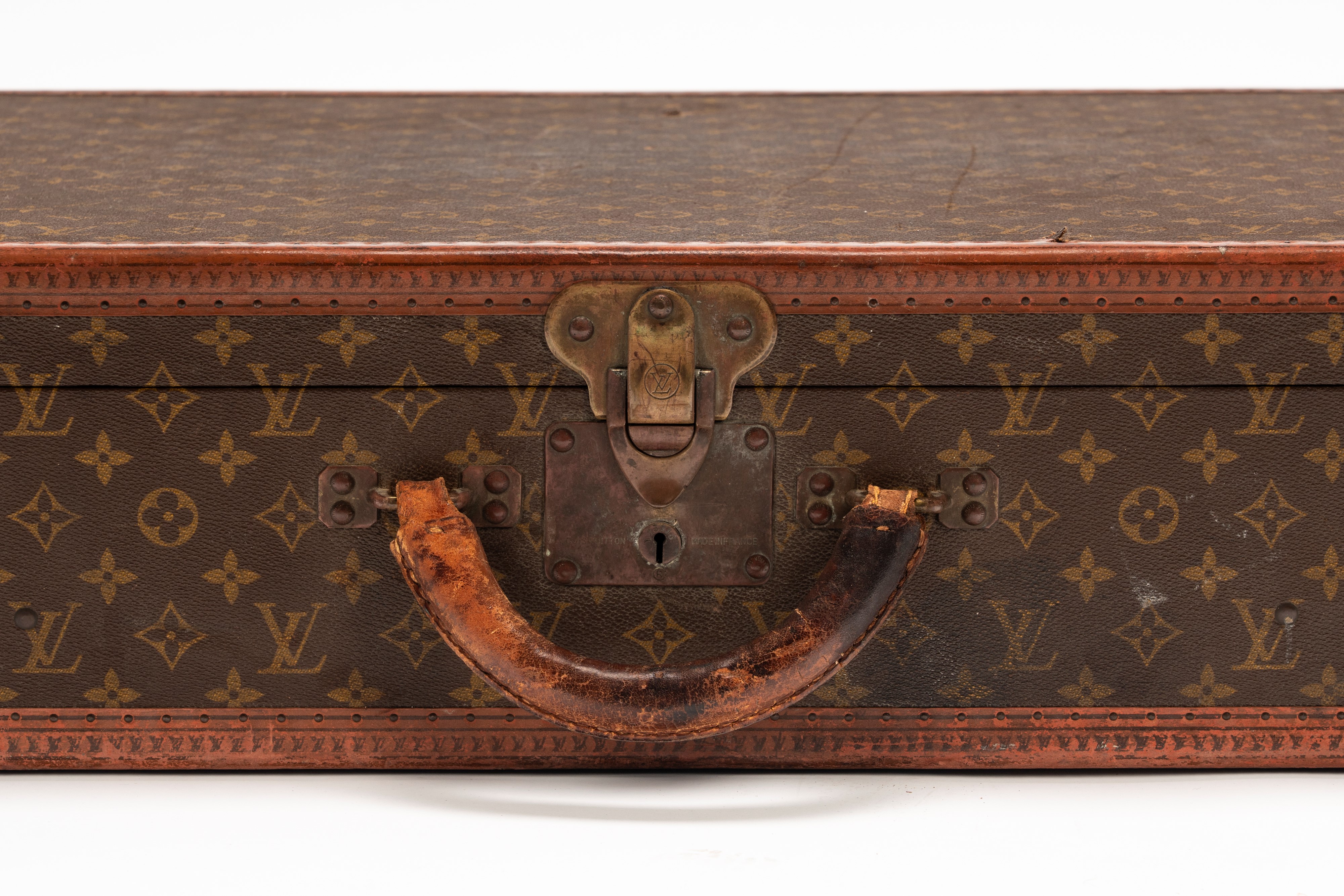 Louis Vuitton - Valigia Alzer, tela monogrammata con profili in cuoio e dettagli in ottone