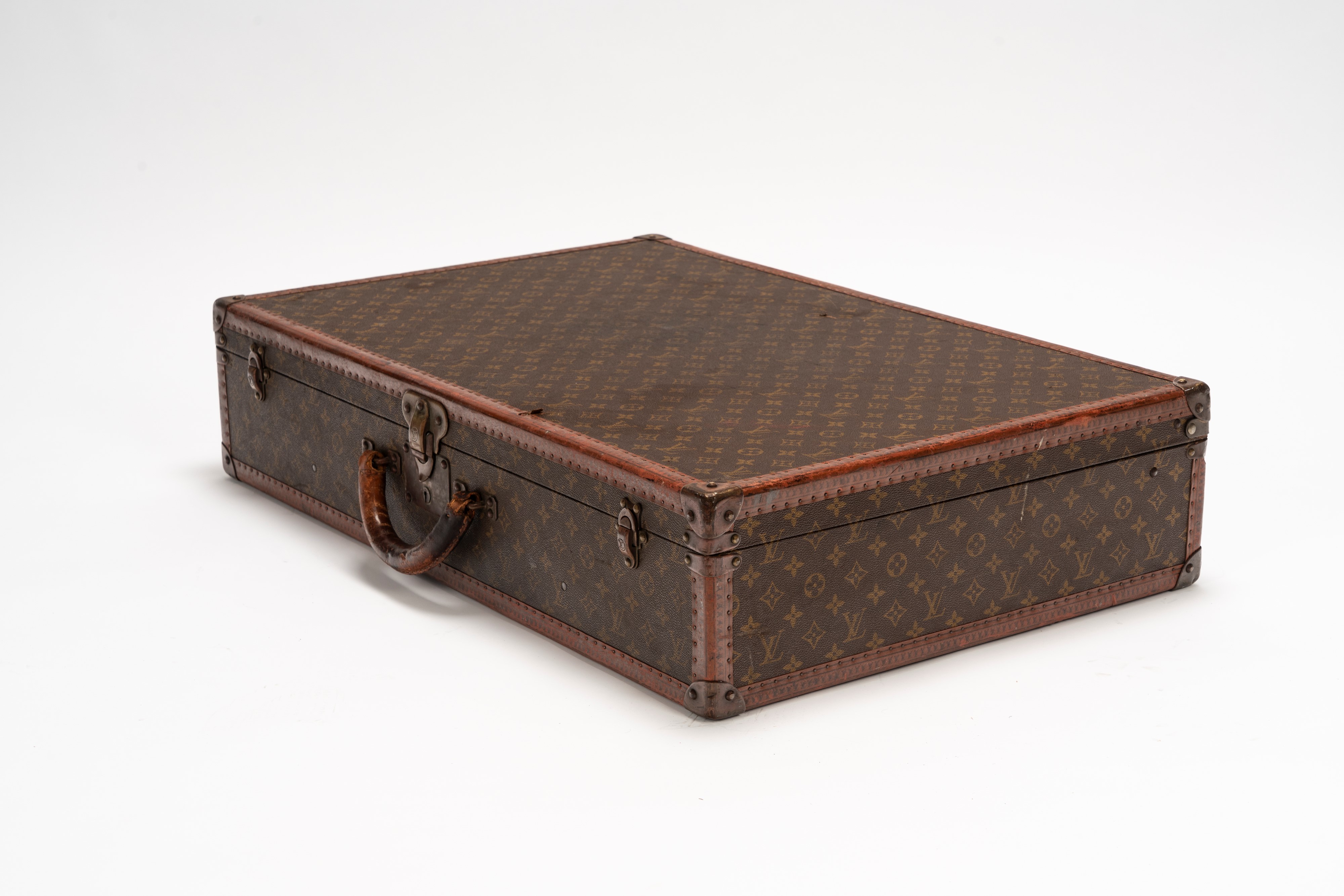 Louis Vuitton - Valigia Alzer, tela monogrammata con profili in cuoio e dettagli in ottone