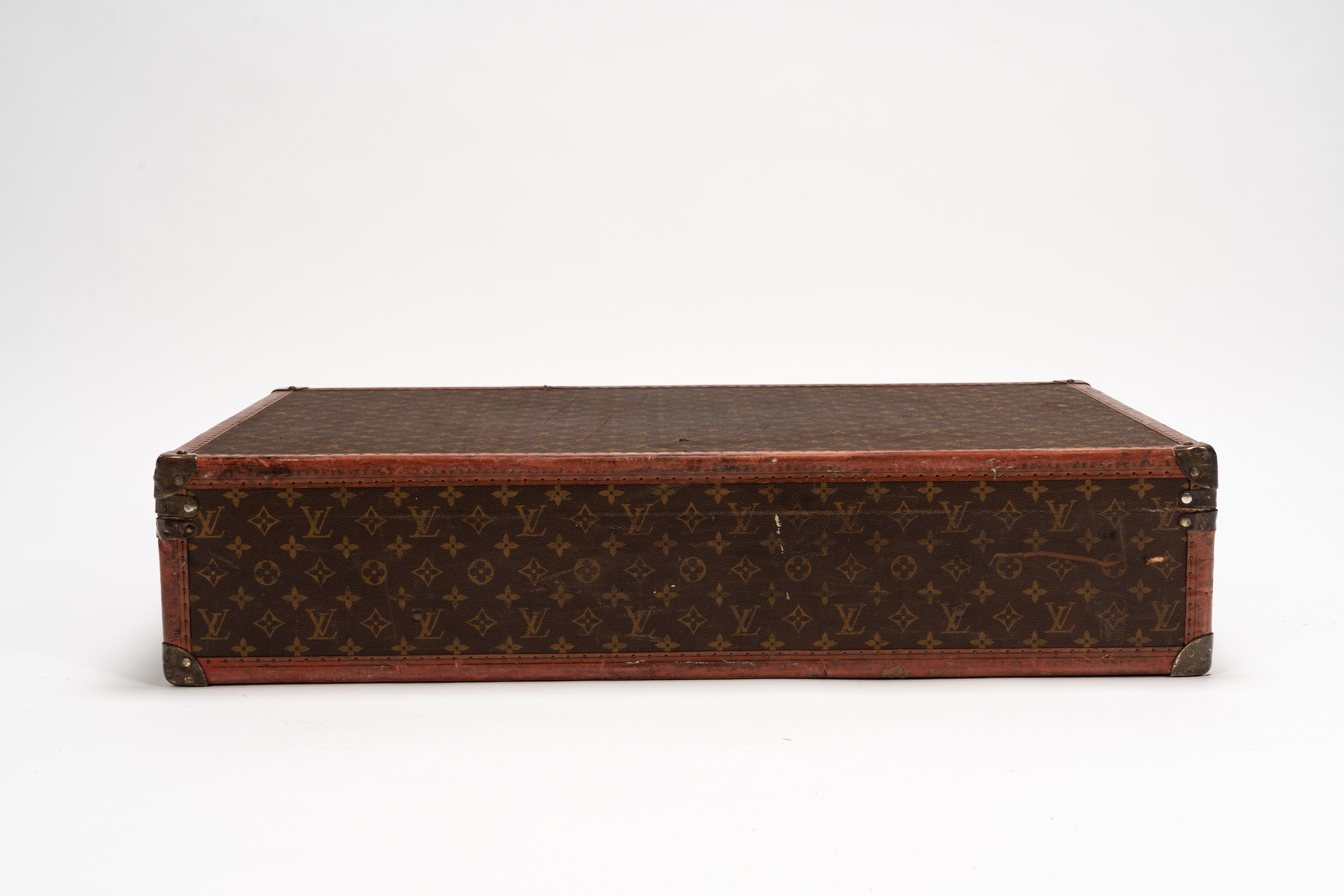 Louis Vuitton - Valigia Alzer, tela monogrammata con profili in cuoio e dettagli in ottone