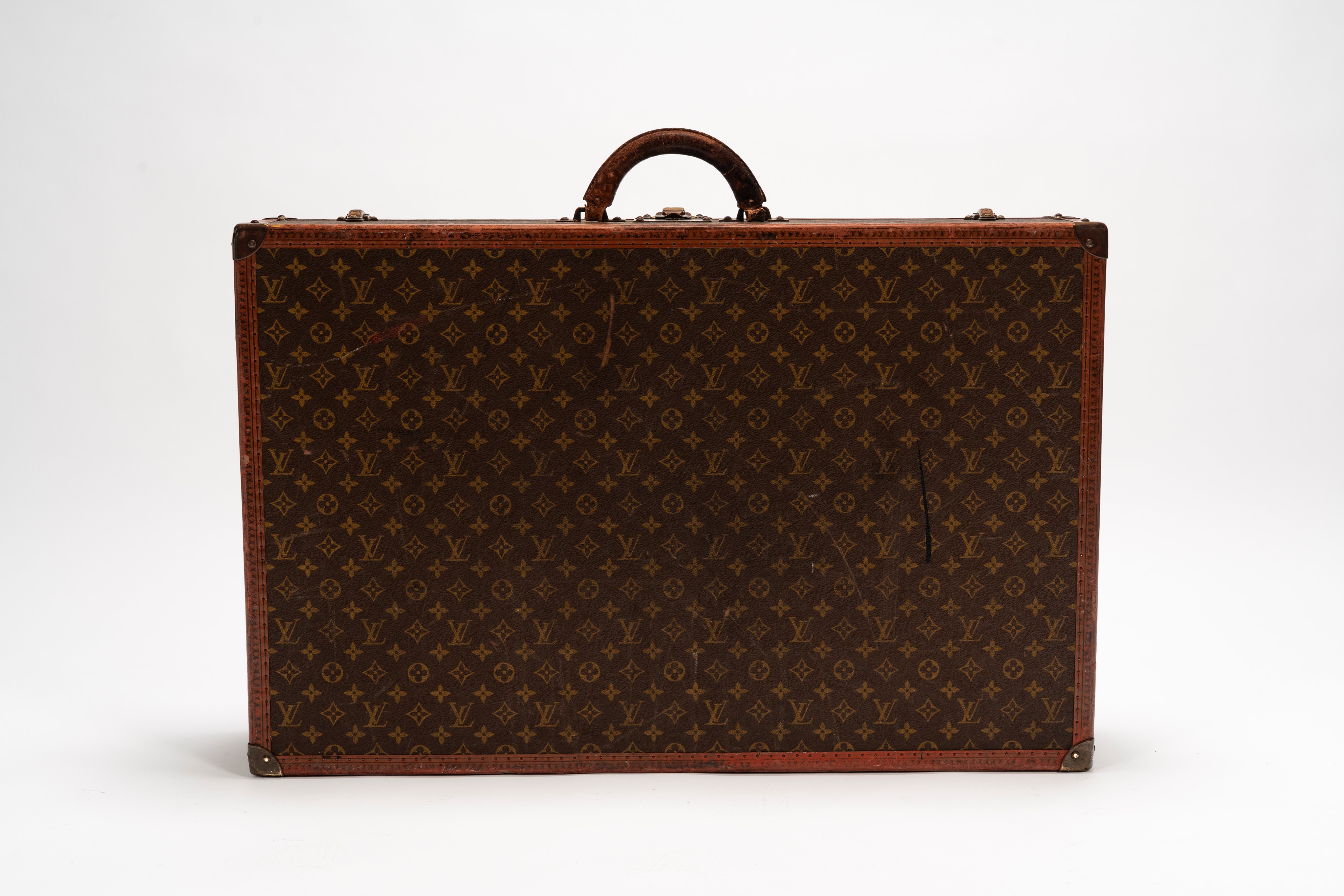 Louis Vuitton - Valigia Alzer, tela monogrammata con profili in cuoio e dettagli in ottone