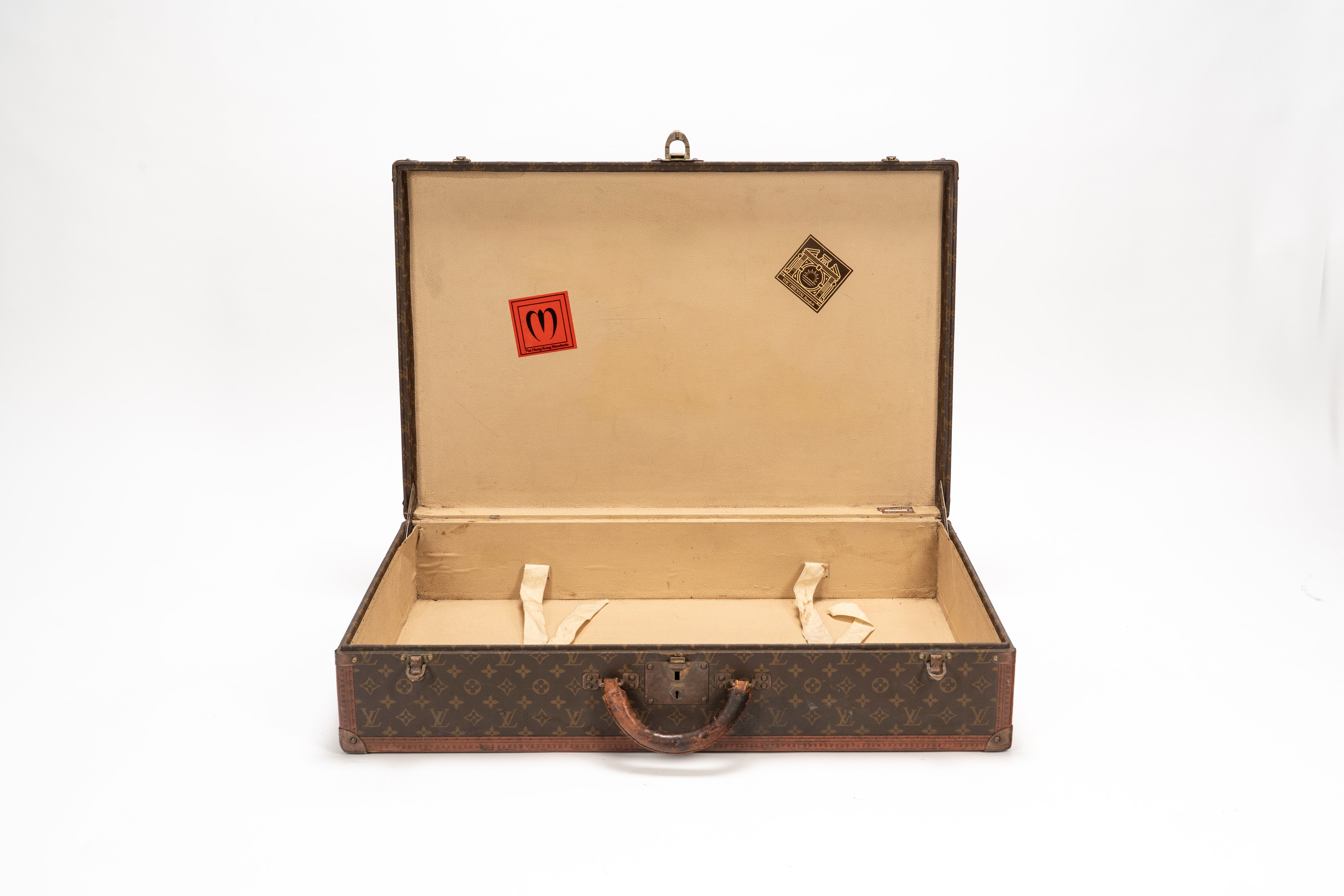 Louis Vuitton - Valigia Alzer, tela monogrammata con profili in cuoio e dettagli in ottone
