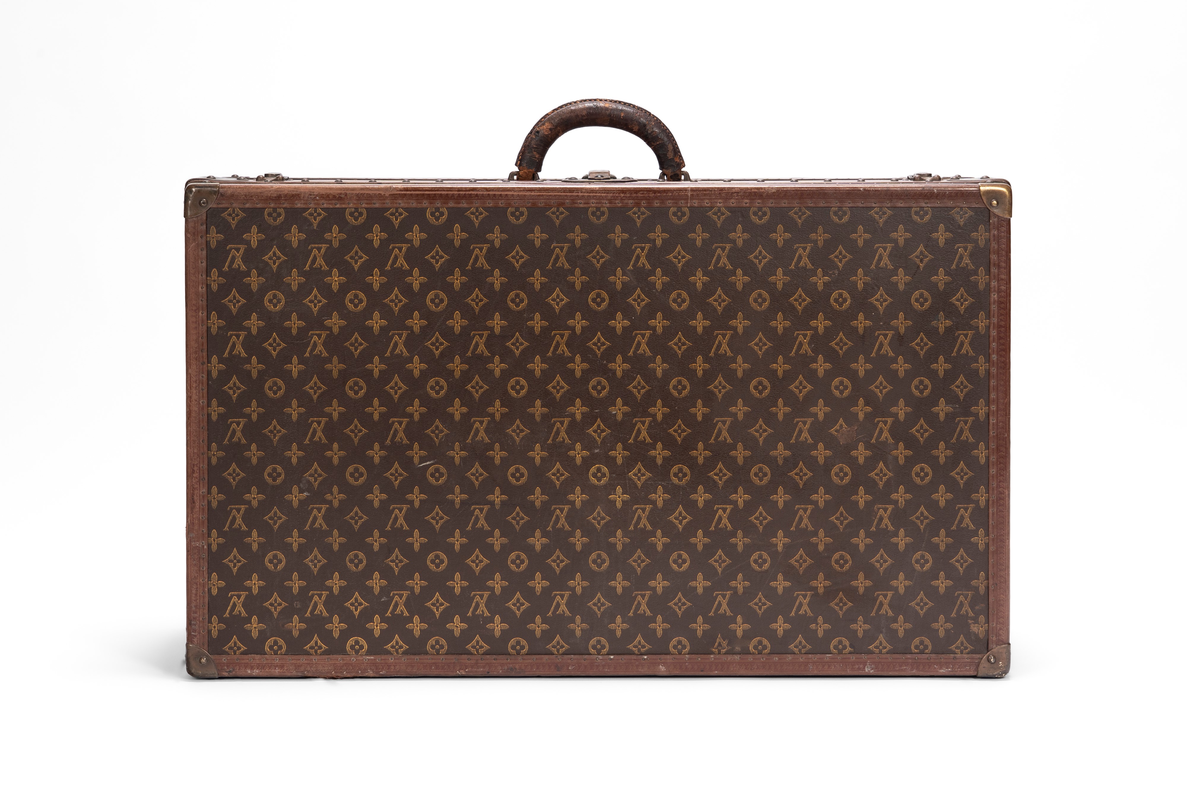 Louis Vuitton - Alzer, Valigia in tela con monogramma, dettagli in cuoio e ottone