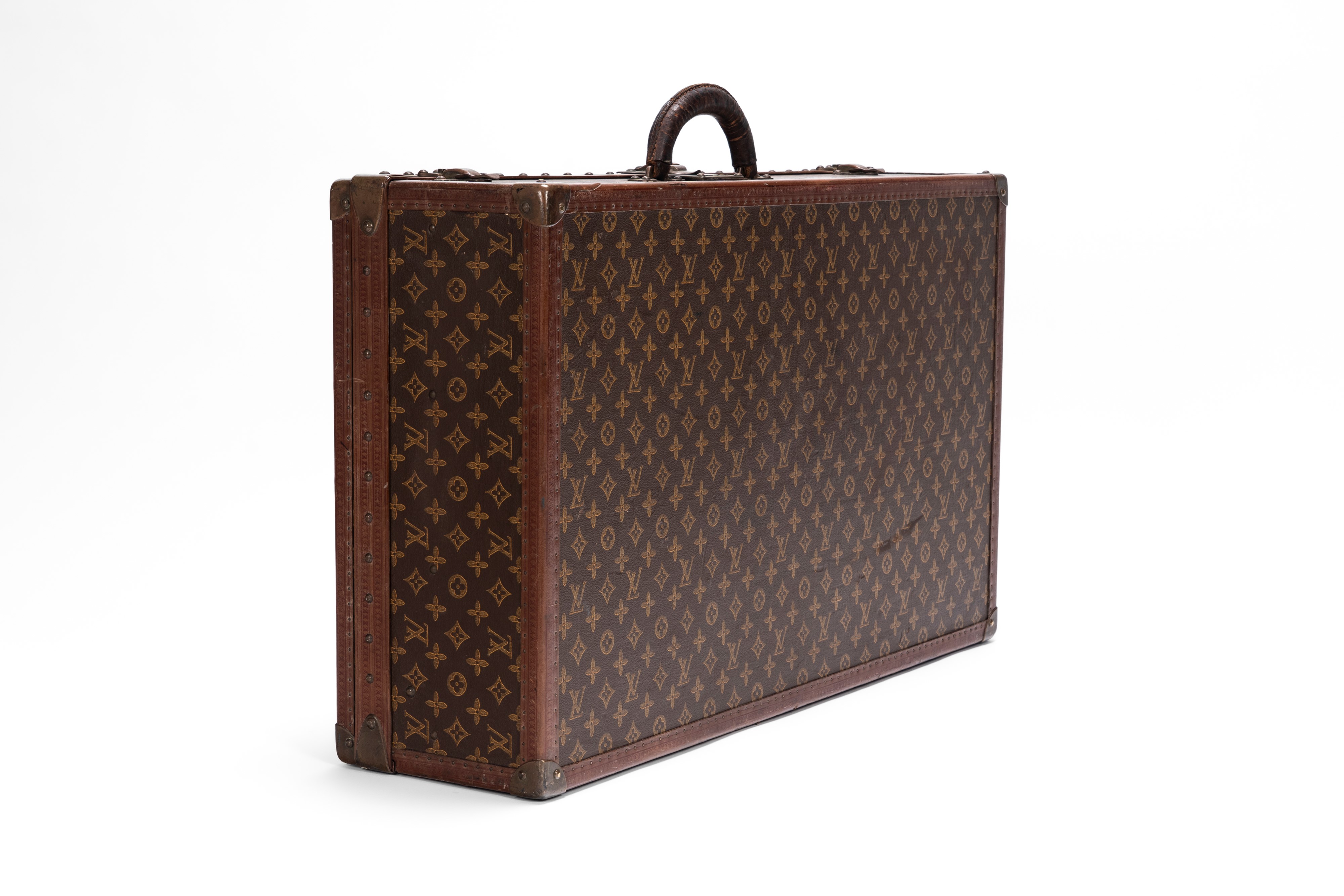 Louis Vuitton - Alzer, Valigia in tela con monogramma, dettagli in cuoio e ottone