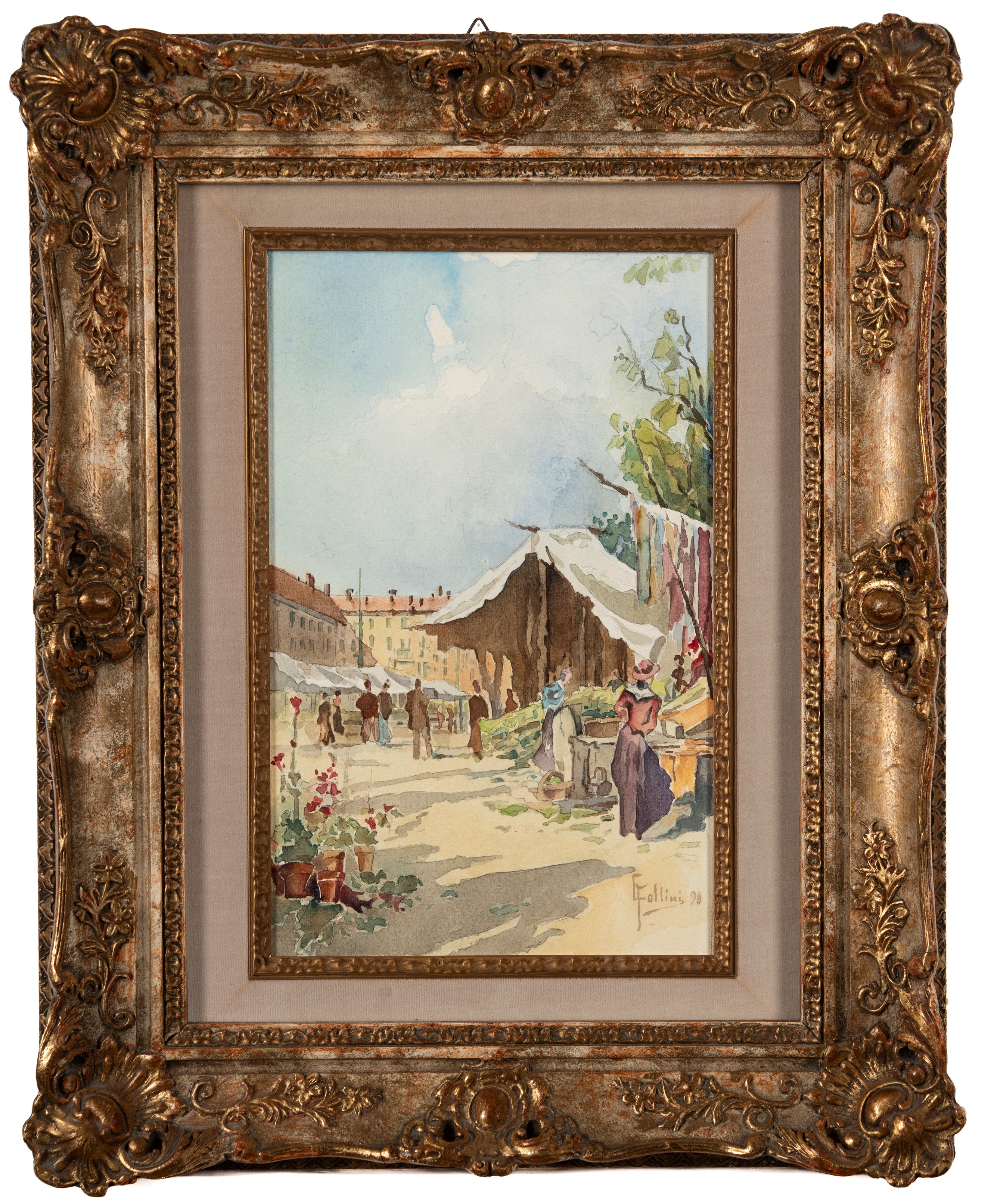 Carlo Follini - Scena di mercato