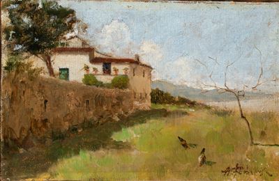 Paesaggio con cascinale