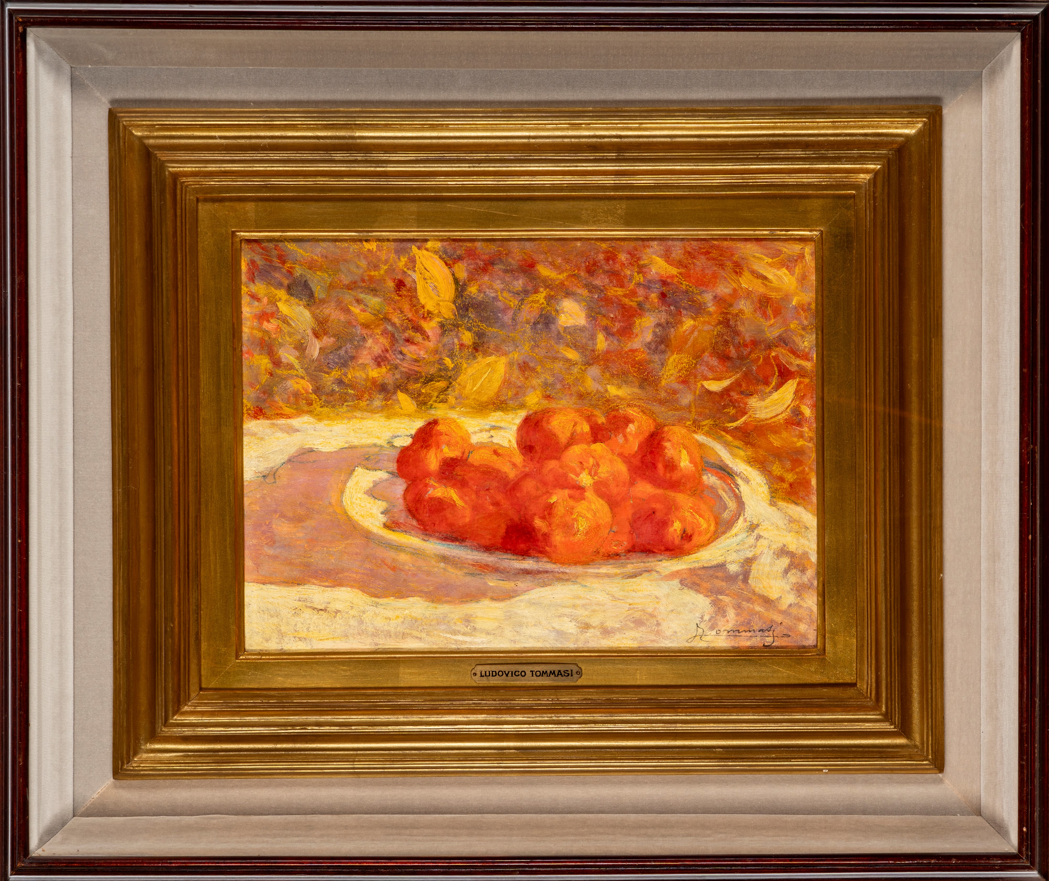 Ludovico Tommasi - Pomodori, olio su tavola