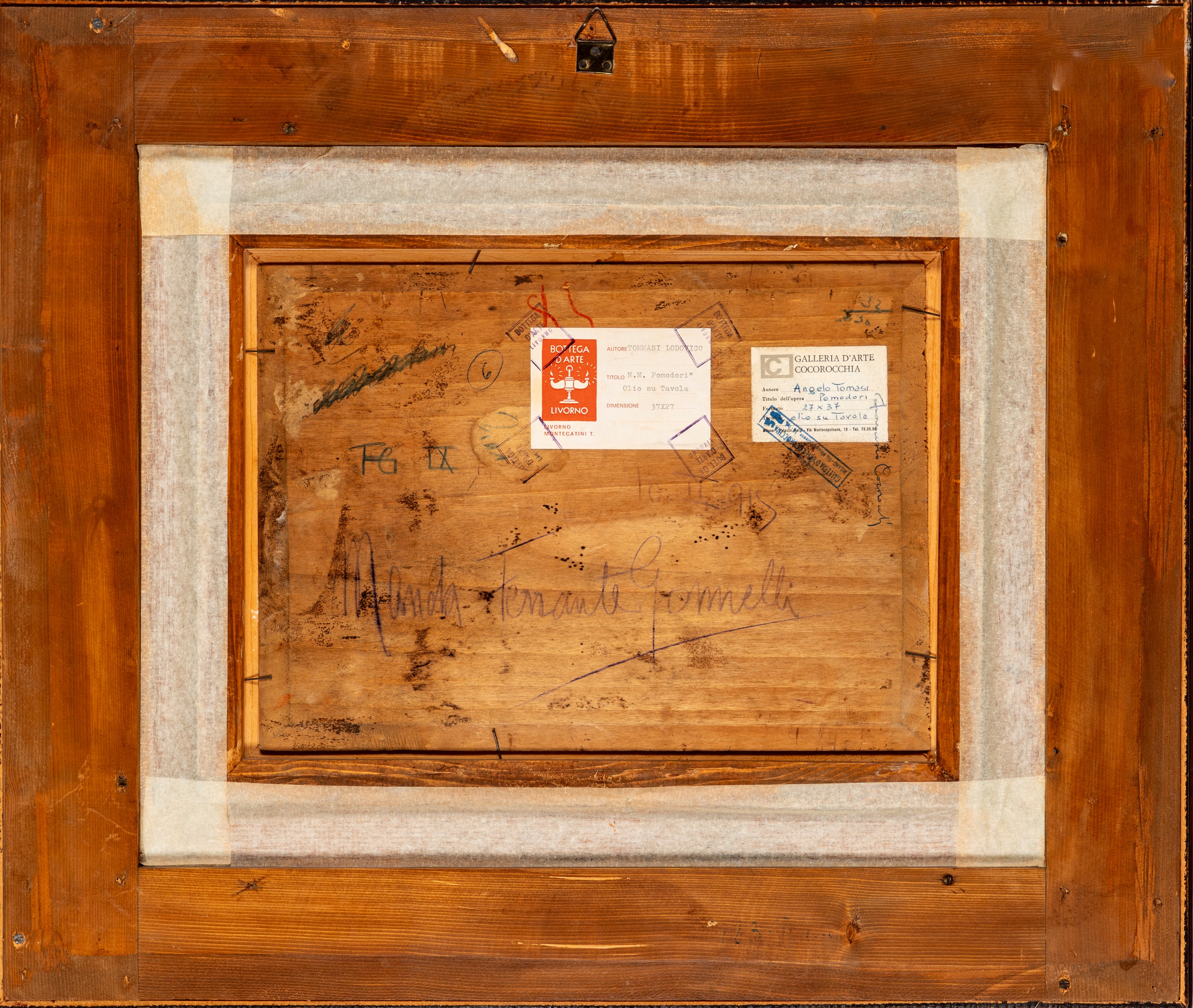 Ludovico Tommasi - Pomodori, olio su tavola