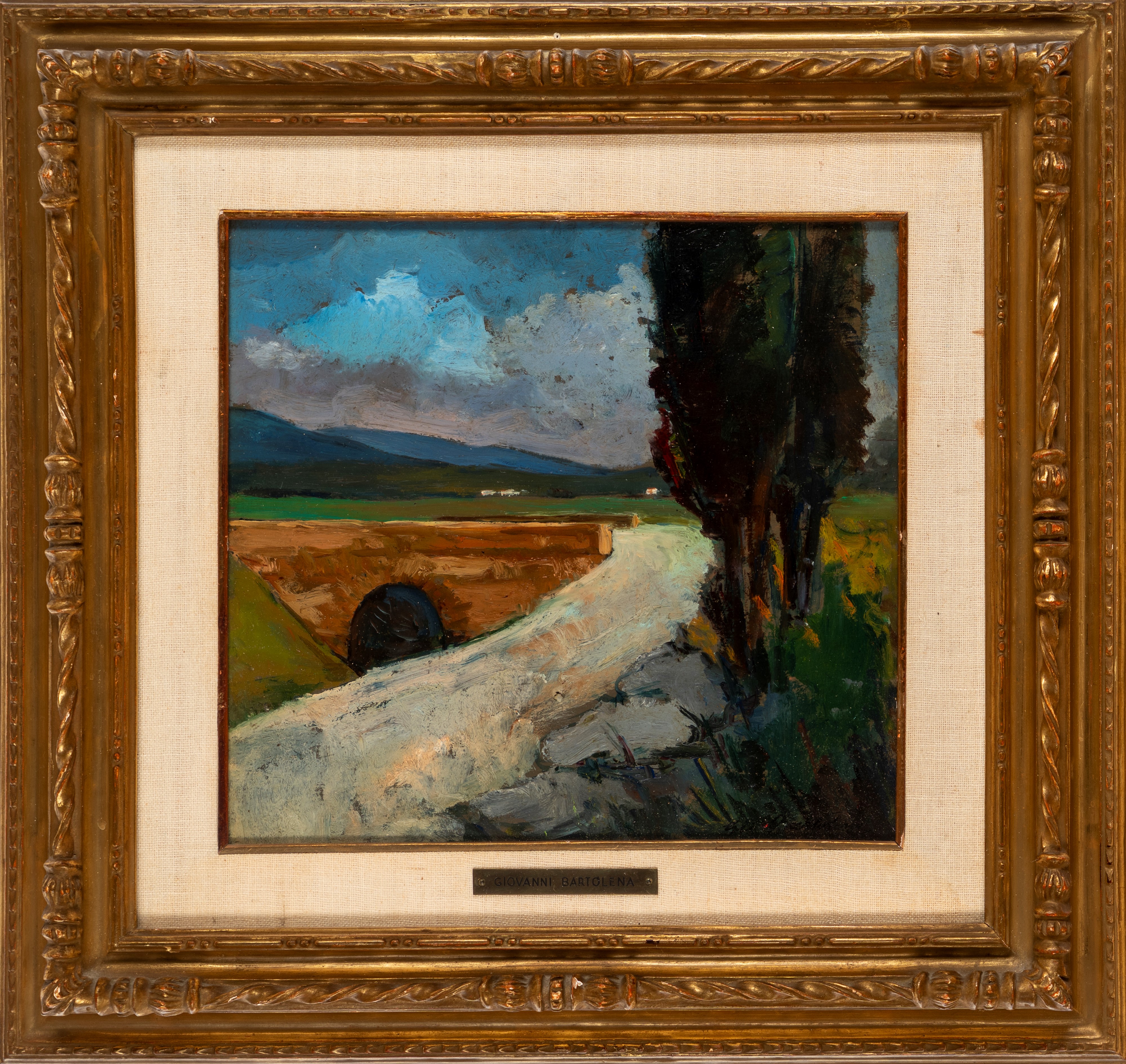 Giovanni Bartolena - Paesaggio, olio su tavola