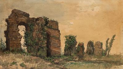 Rovine lungo l’Appia Antica a Roma