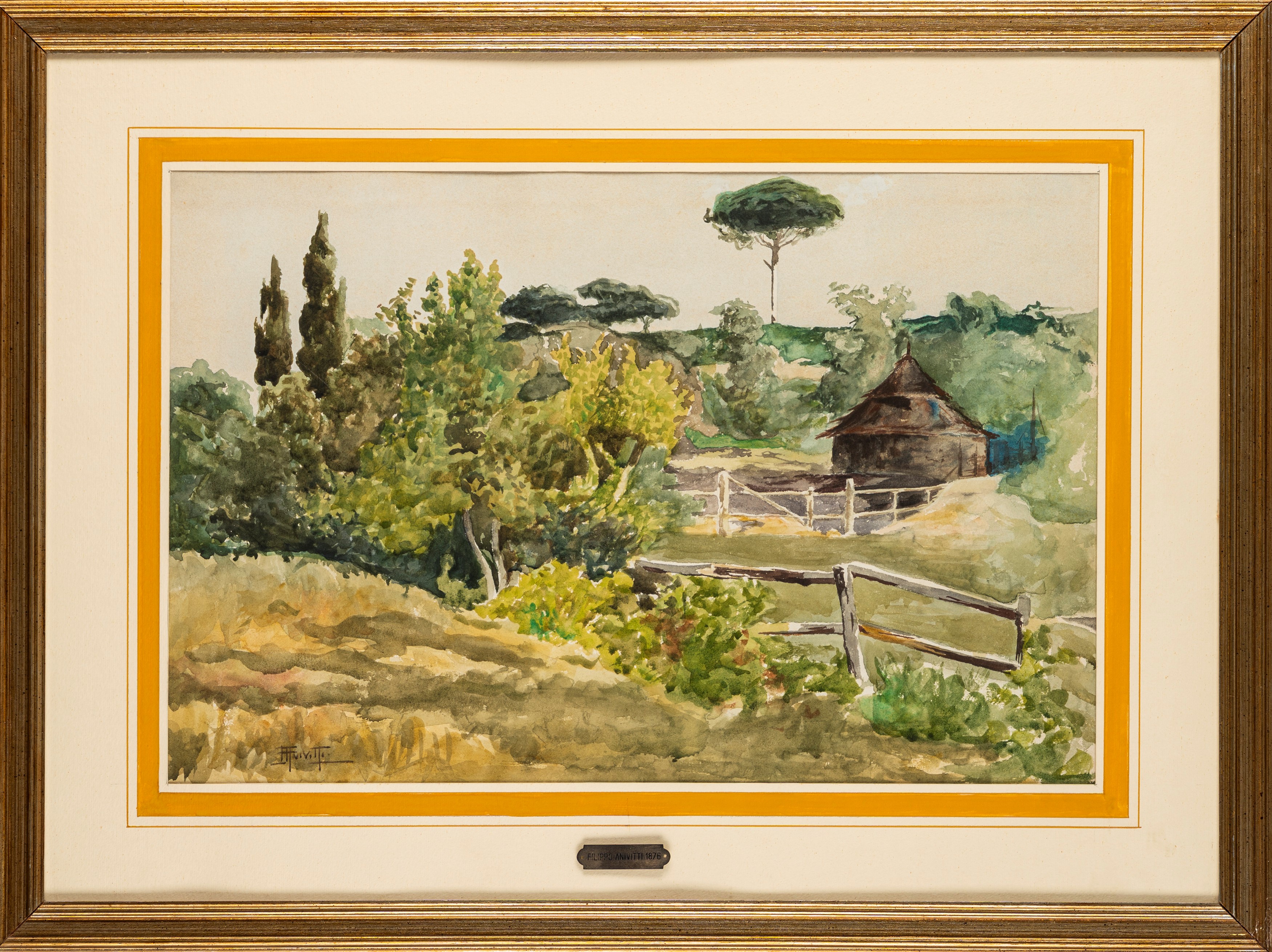 Filippo Anivitti - Capanna nell’Agro Pontino