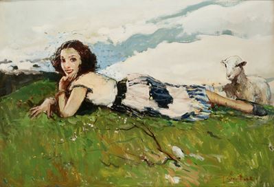 Giovane fanciulla distesa