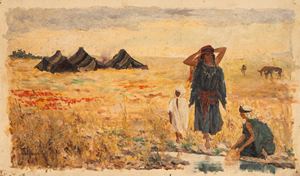 Tunisi, donne presso le tende