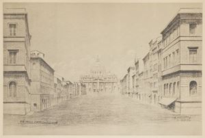 Edizione rara a tiratura limitata di complessive 300 copie, il nostro esemplare è il n. 51. Importante pubblicazione su una delle zone più caratteristiche della Roma medievale, distrutta sul finire degli anni '30 nell'ambito della ristrutturazione urbanistica della capitale. La 'spina' dei Borghi [...]. Disegni di Lucilio Cartocci, prefazione di Umberto Guglielmotti.