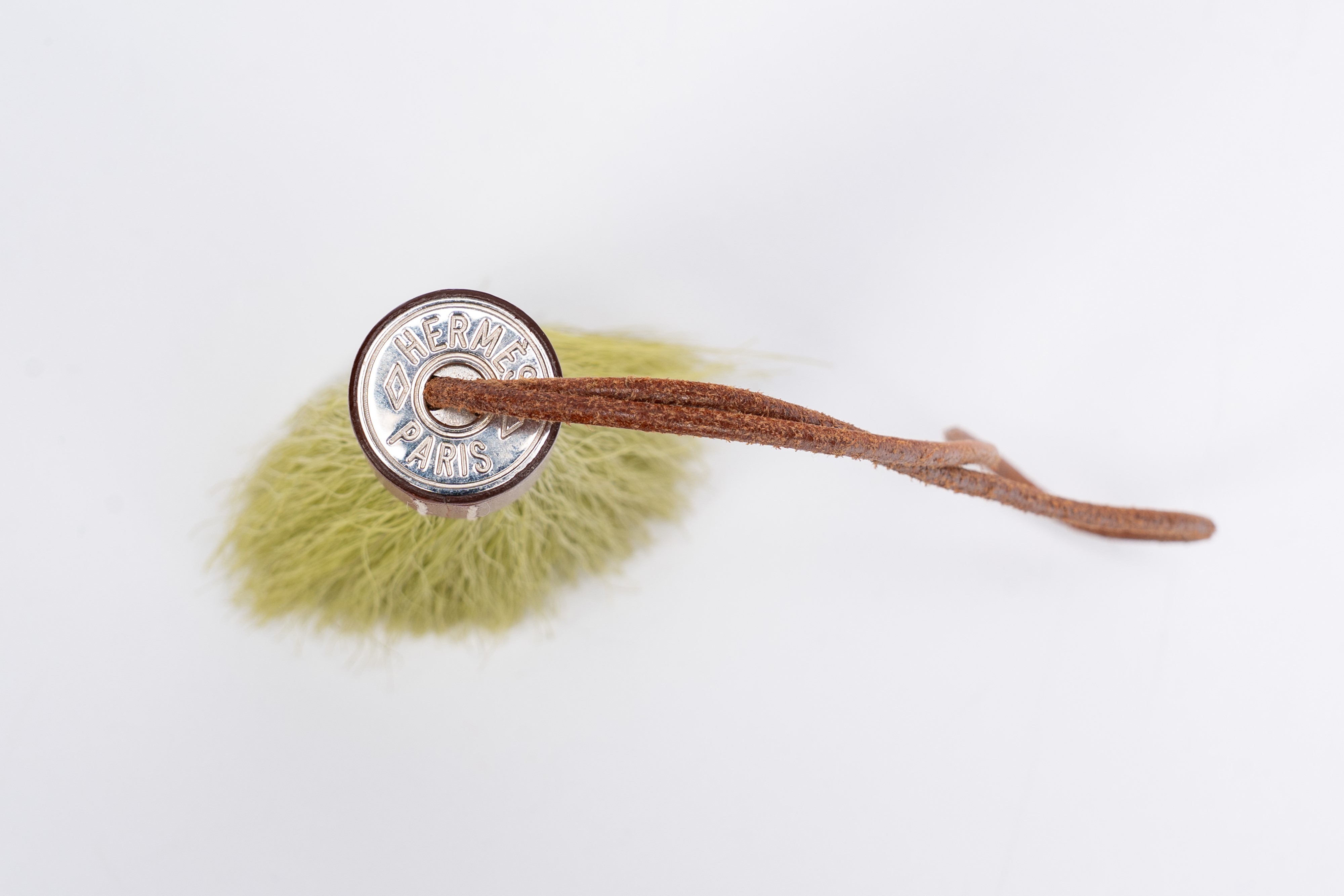 Hermès - Tassel, crine di cavallo verde mela e pelle Barenia con dettagli in palladio