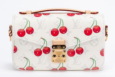 Pochette Metis East-West X, tela con monogramma bianco e dettagli in vacchetta e metallo dorato